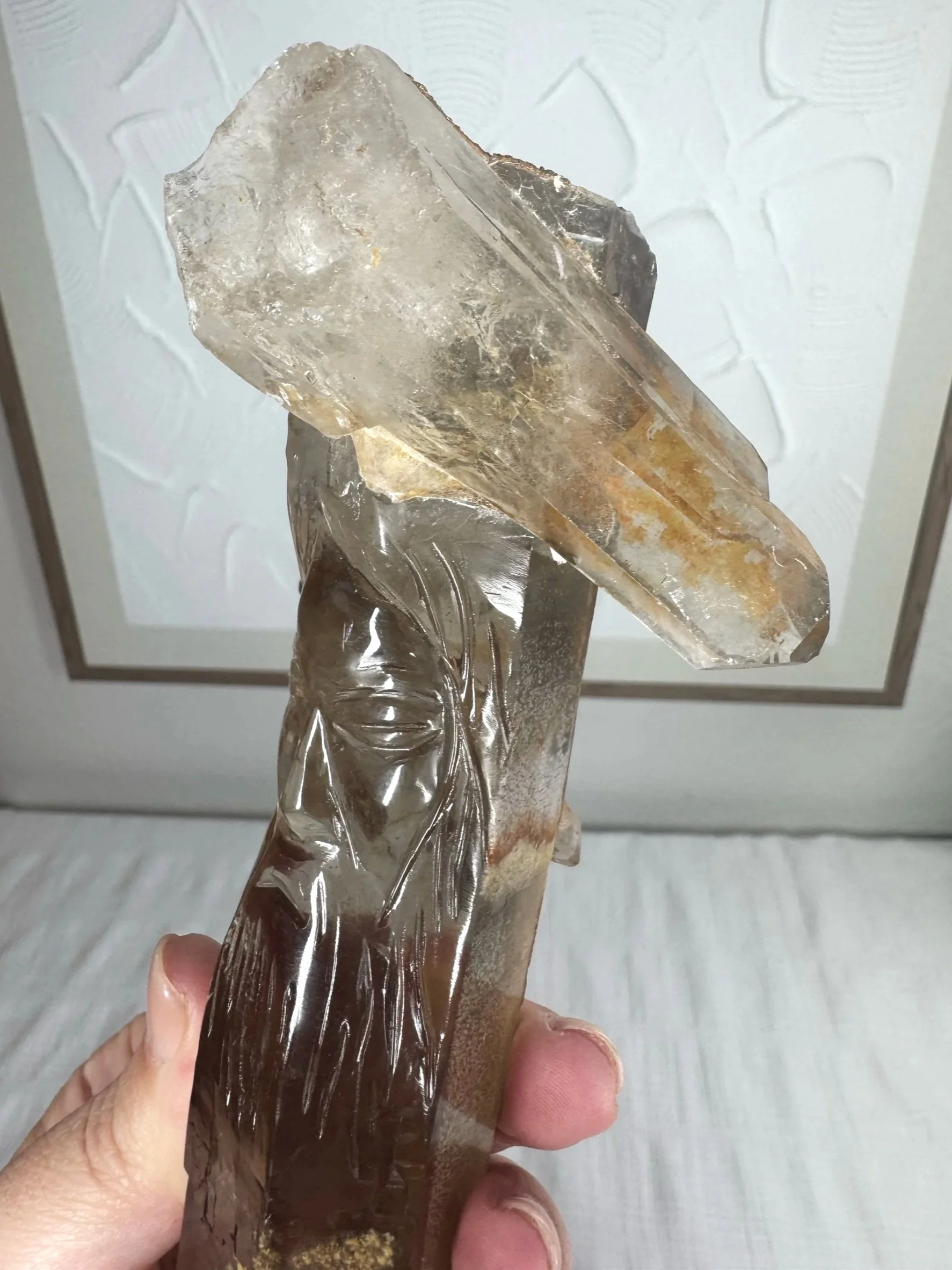 Leandro de Souza Cathedral Quartz Jesus Wand