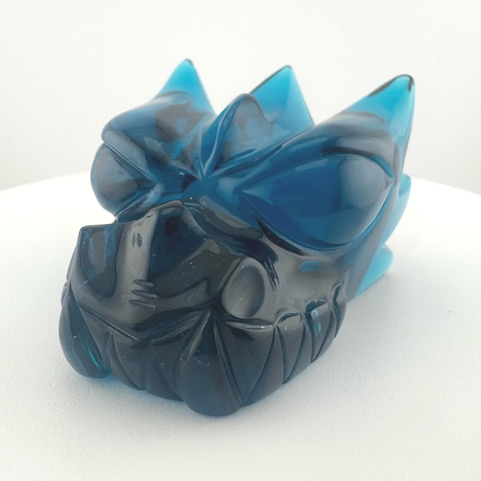 Leandro de Souza Blue Obsidian Dragon Skull