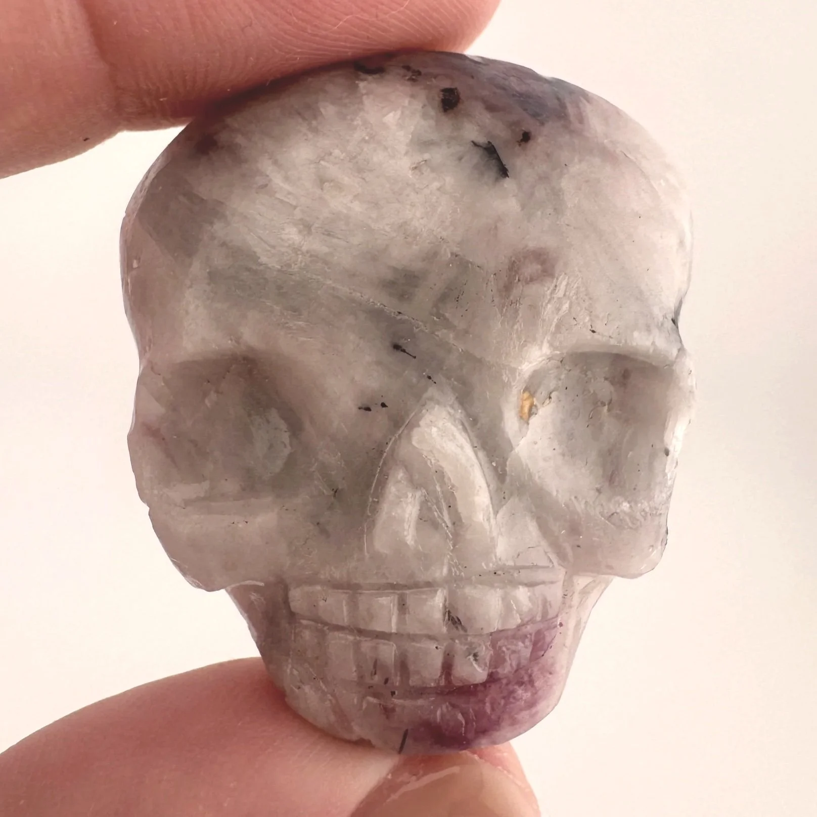 Leandro de Souza Paraiba Tourmaline in Feldspar Palm Skull