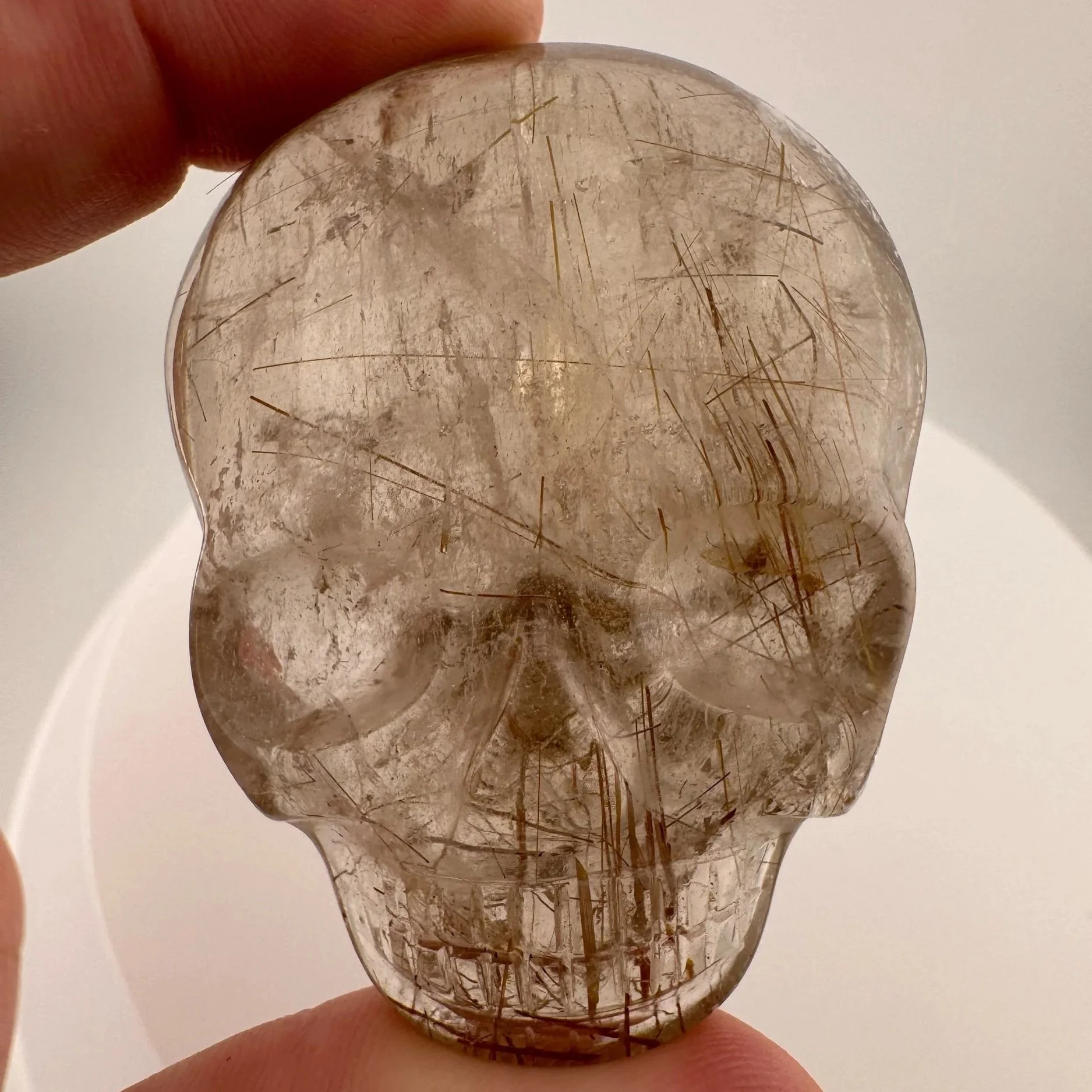 Leandro de Souza Red Rutile Magical Child Palm Skull