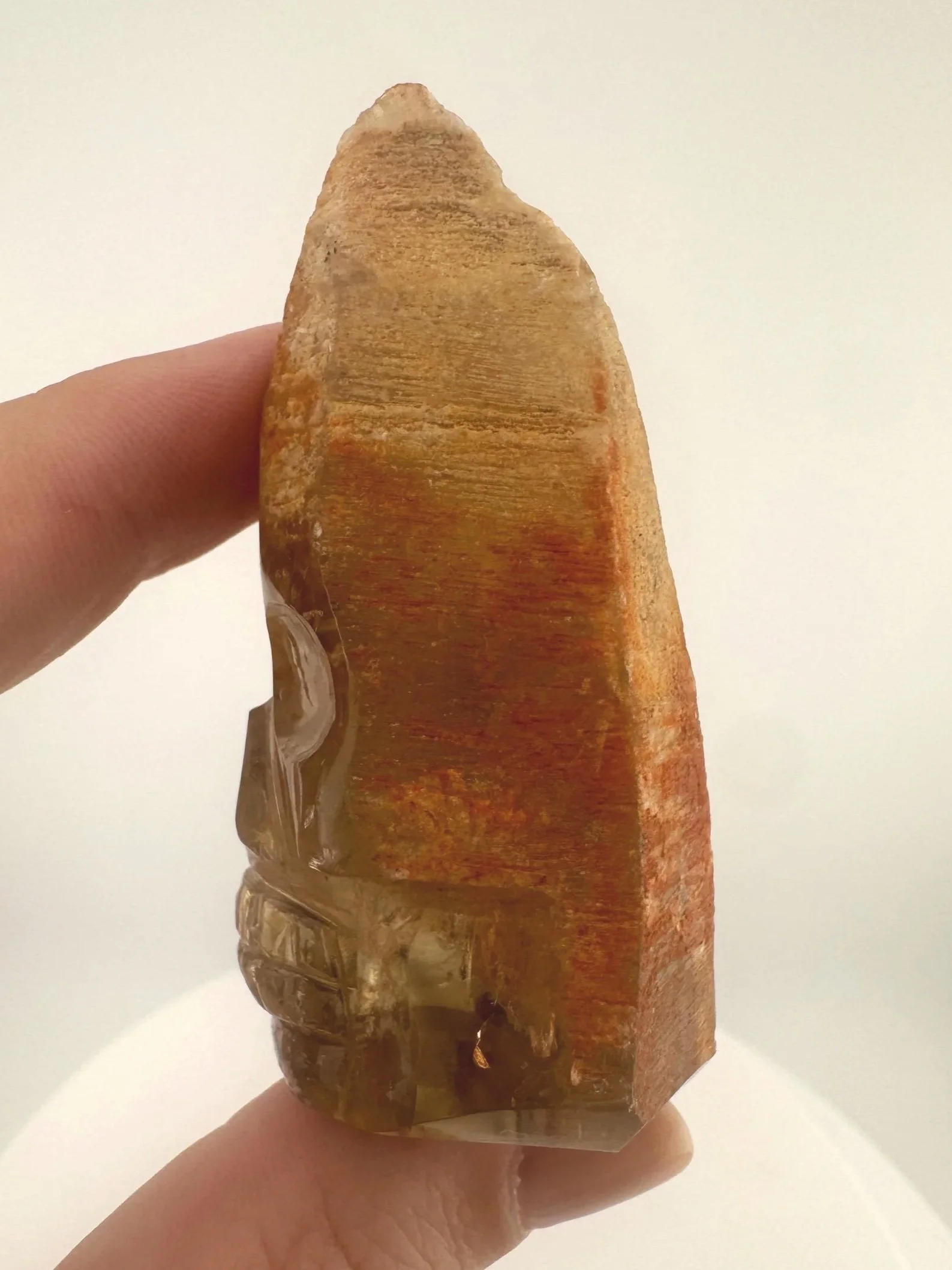 Igor de Souza Morion Tangerine Quartz Shaman Skull