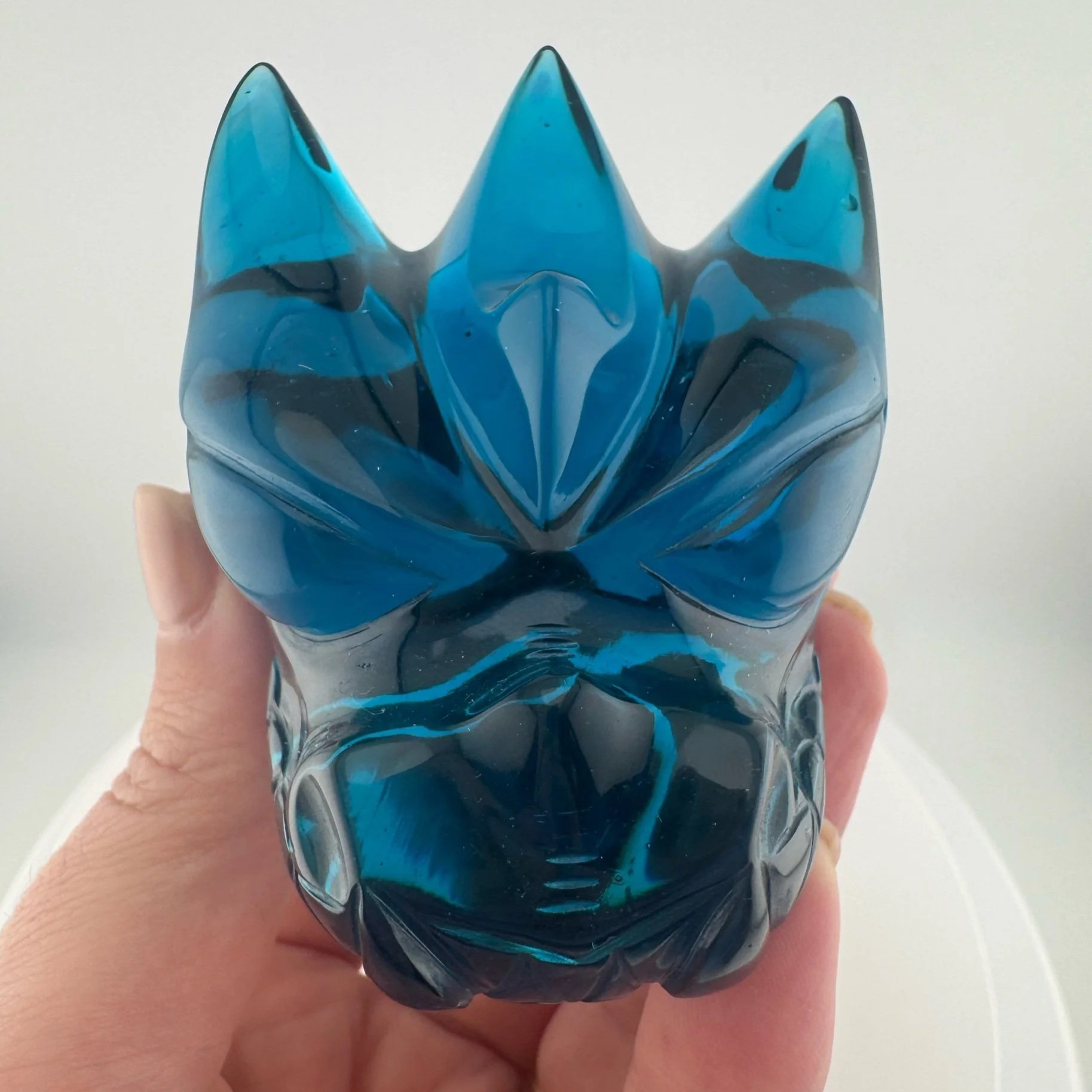 Leandro de Souza Blue Obsidian Dragon Skull