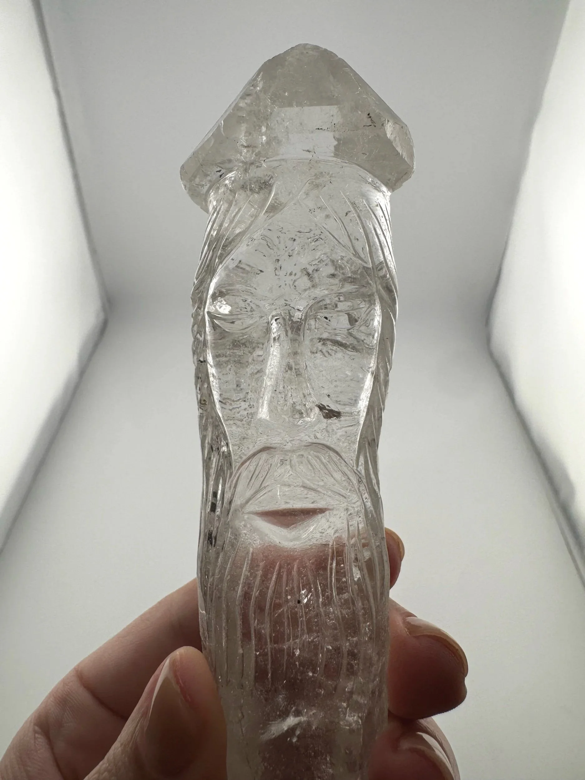 Leandro de Souza Cathedral Quartz Jesus Wand