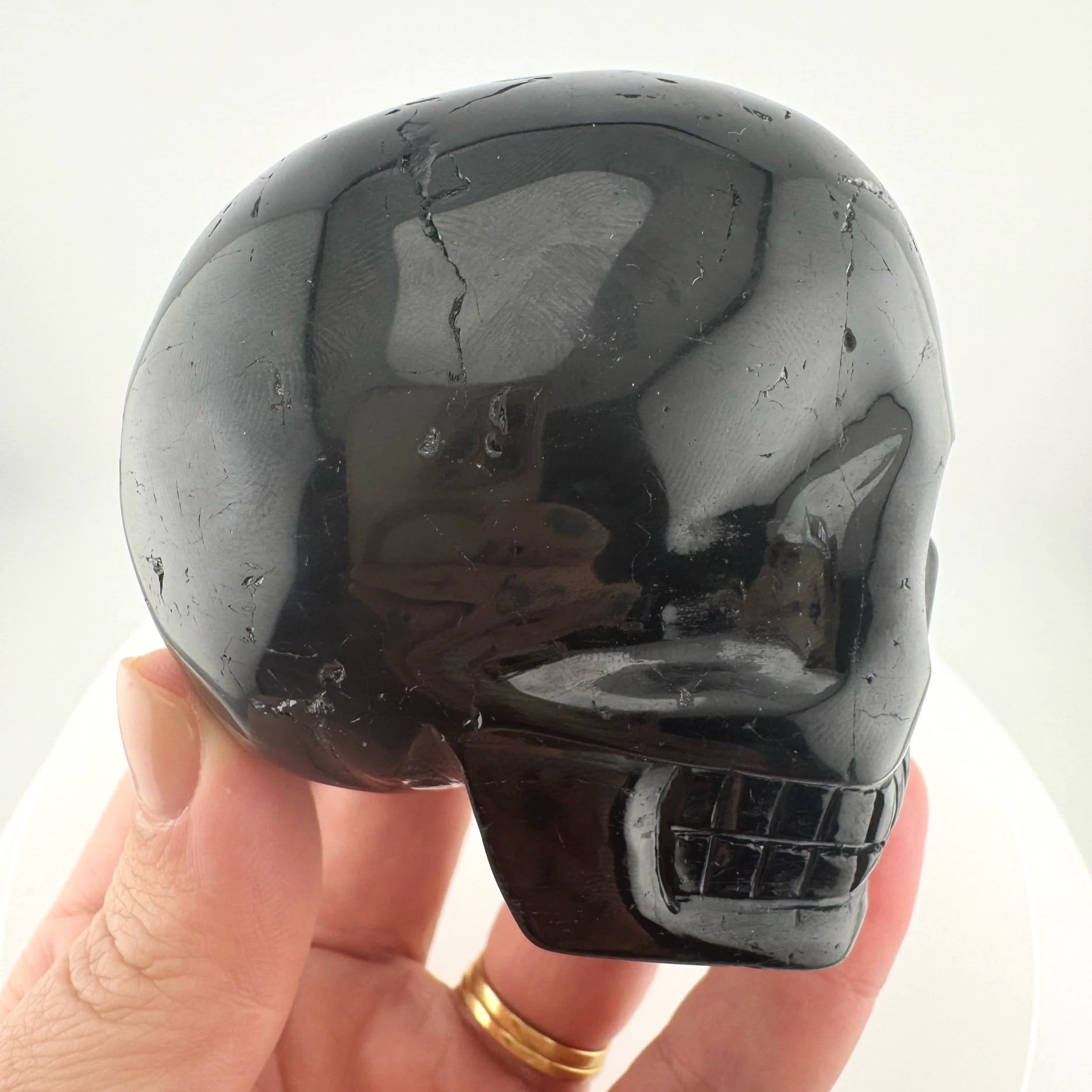 Leandro de Souza Black Tourmaline Skull