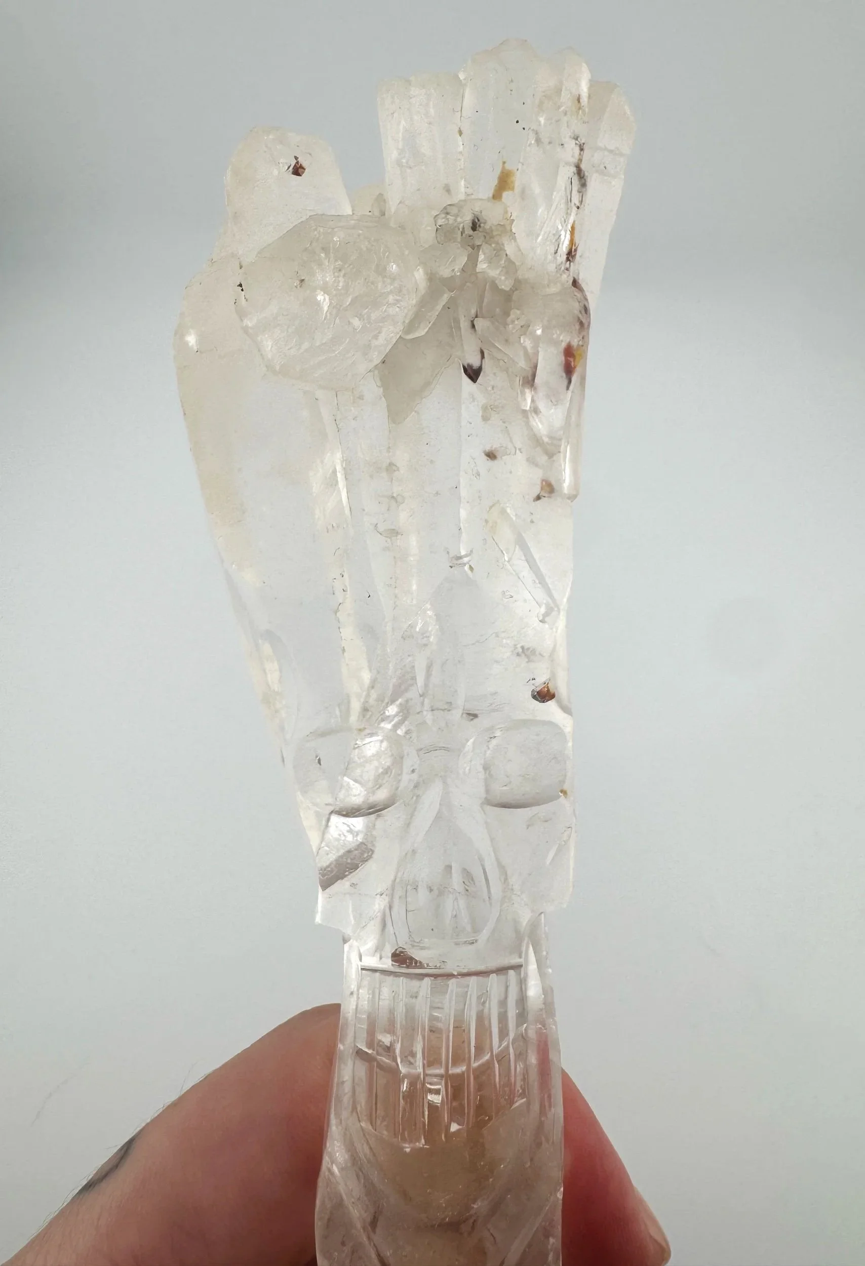 Leandro de Souza Cathedral Quartz Shaman Skull Wand