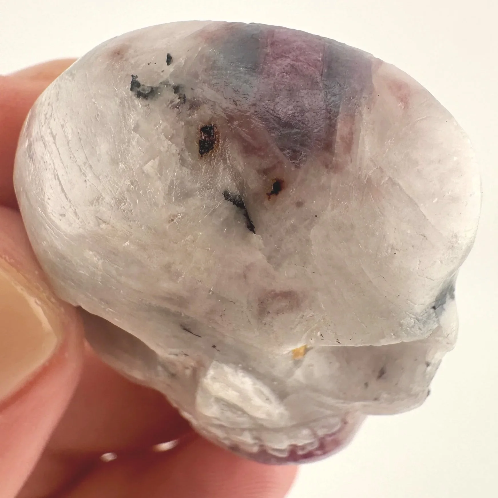 Leandro de Souza Paraiba Tourmaline in Feldspar Palm Skull