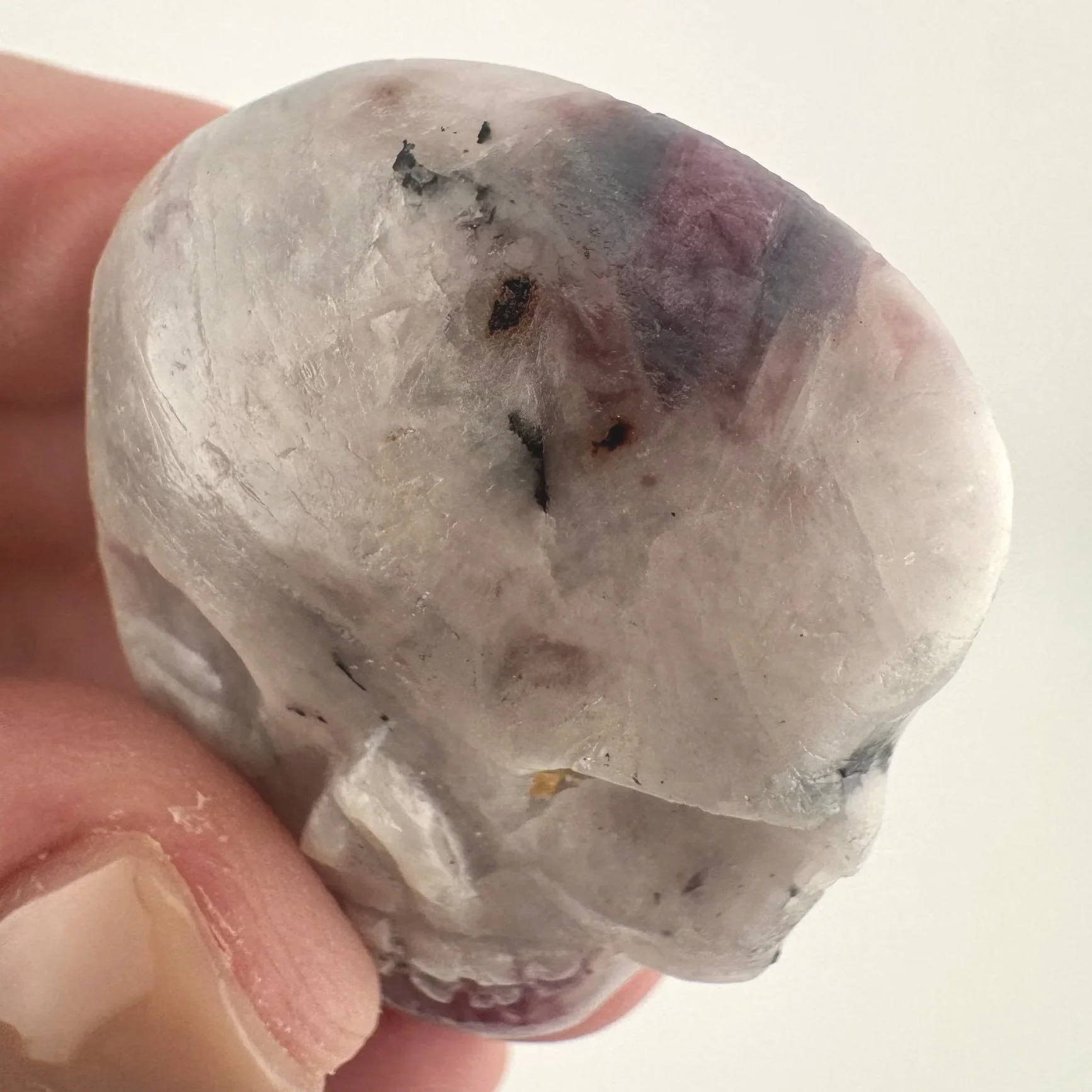 Leandro de Souza Paraiba Tourmaline in Feldspar Palm Skull