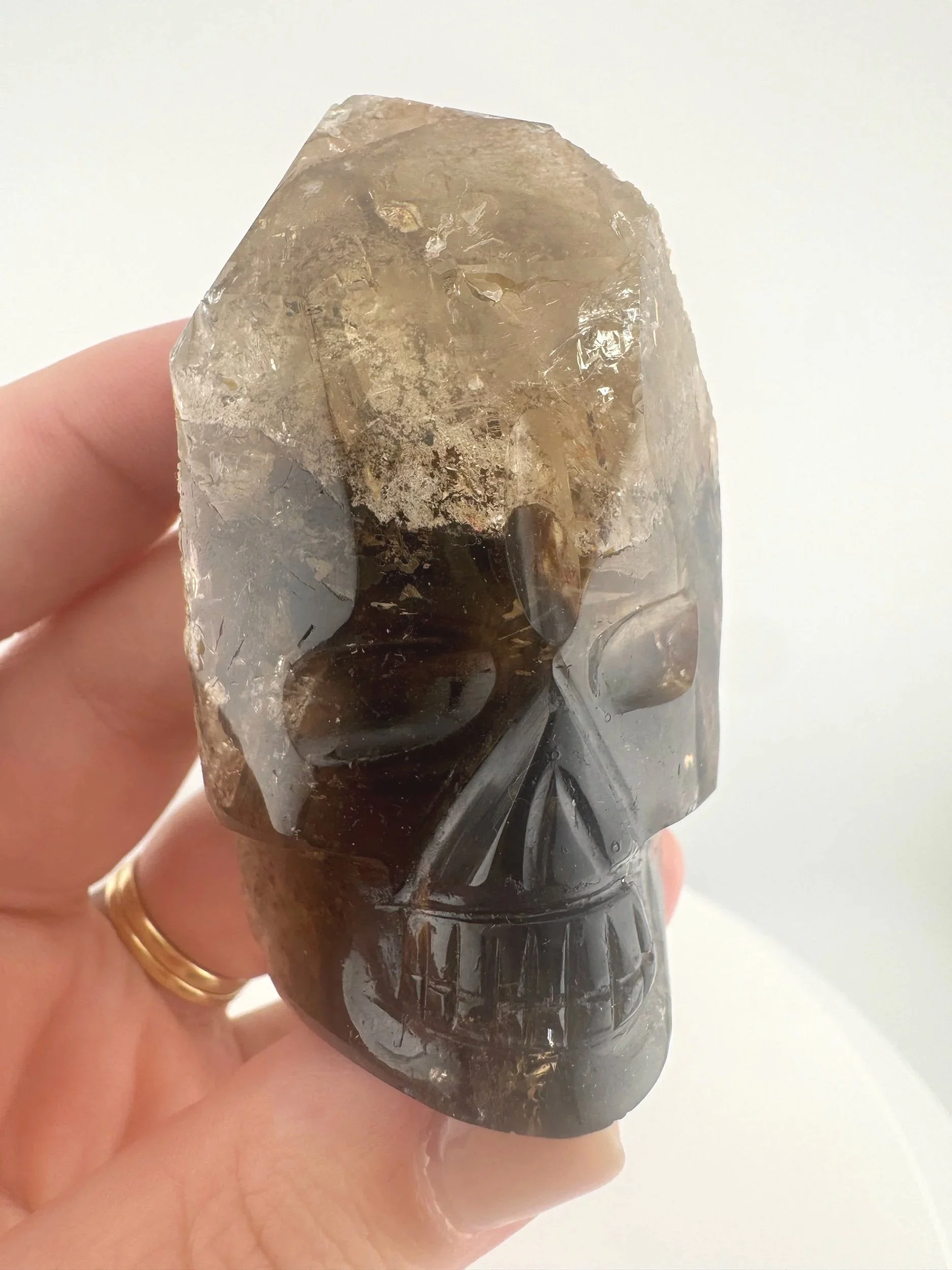 Igor de Souza Morion Tangerine Quartz Shaman Skull
