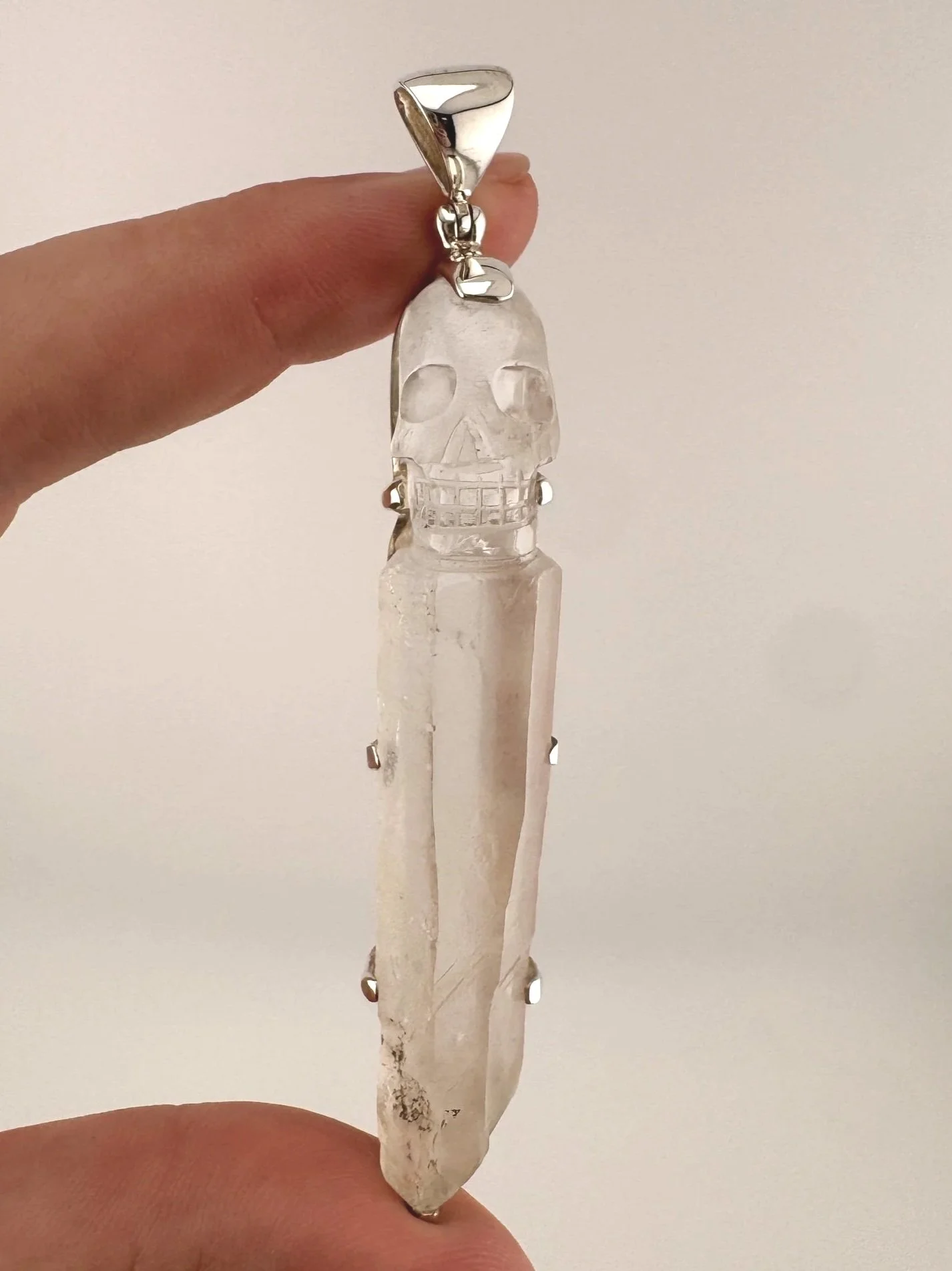 Leandro de Souza Cathedral Quartz Skull Pendant