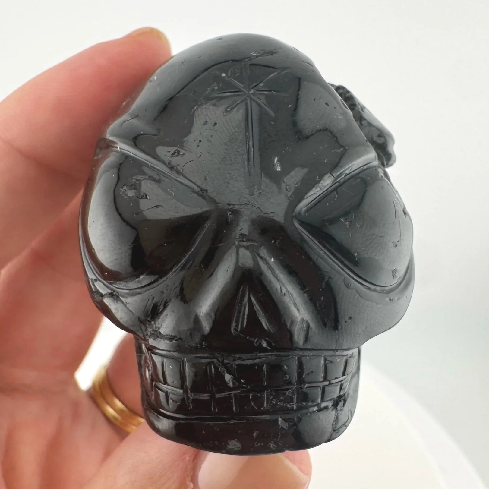 Leandro de Souza Black Tourmaline Star Being Skull