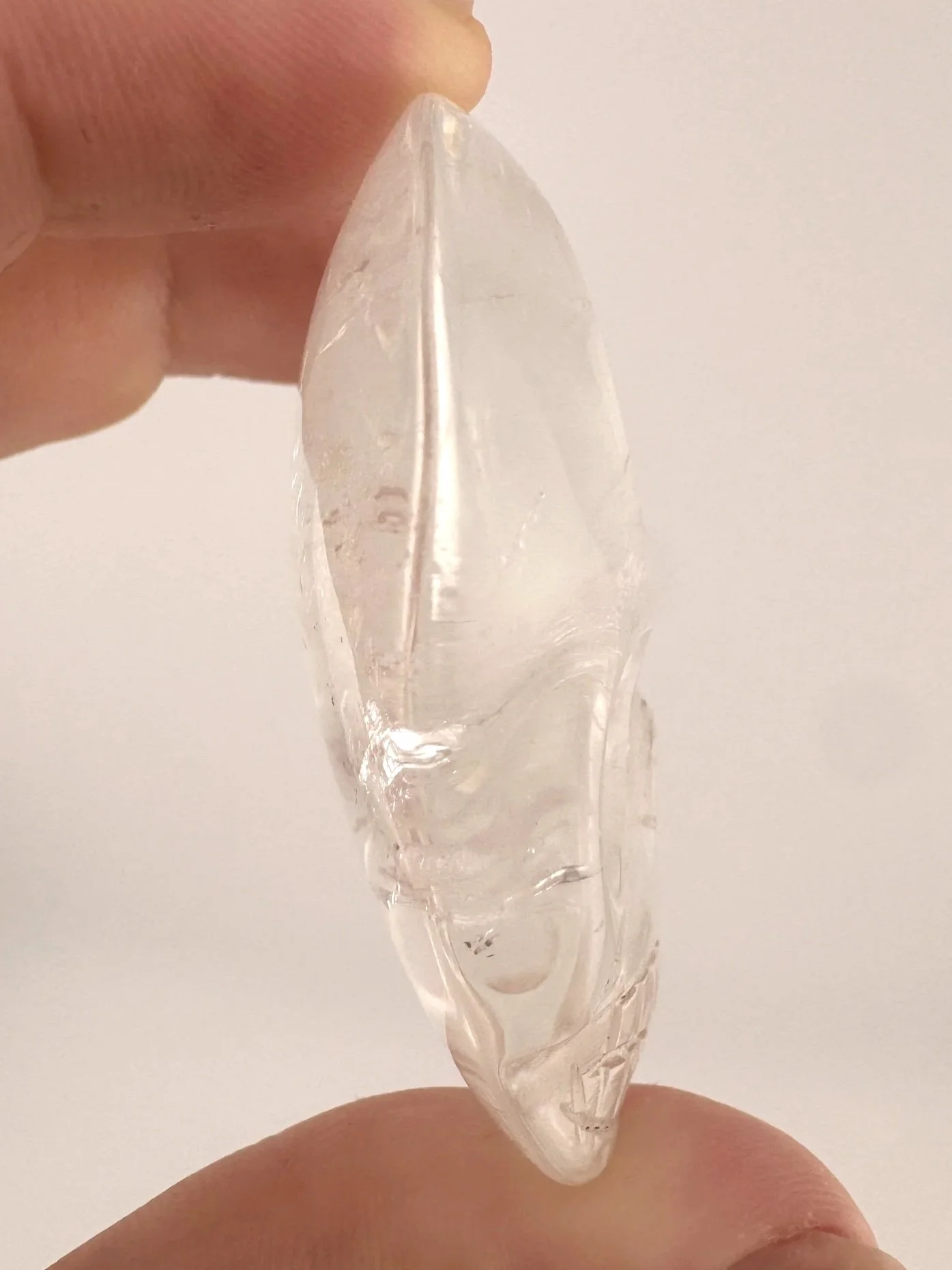 Leandro de Souza Red Rutile in Quartz Magical Child Palm Skull