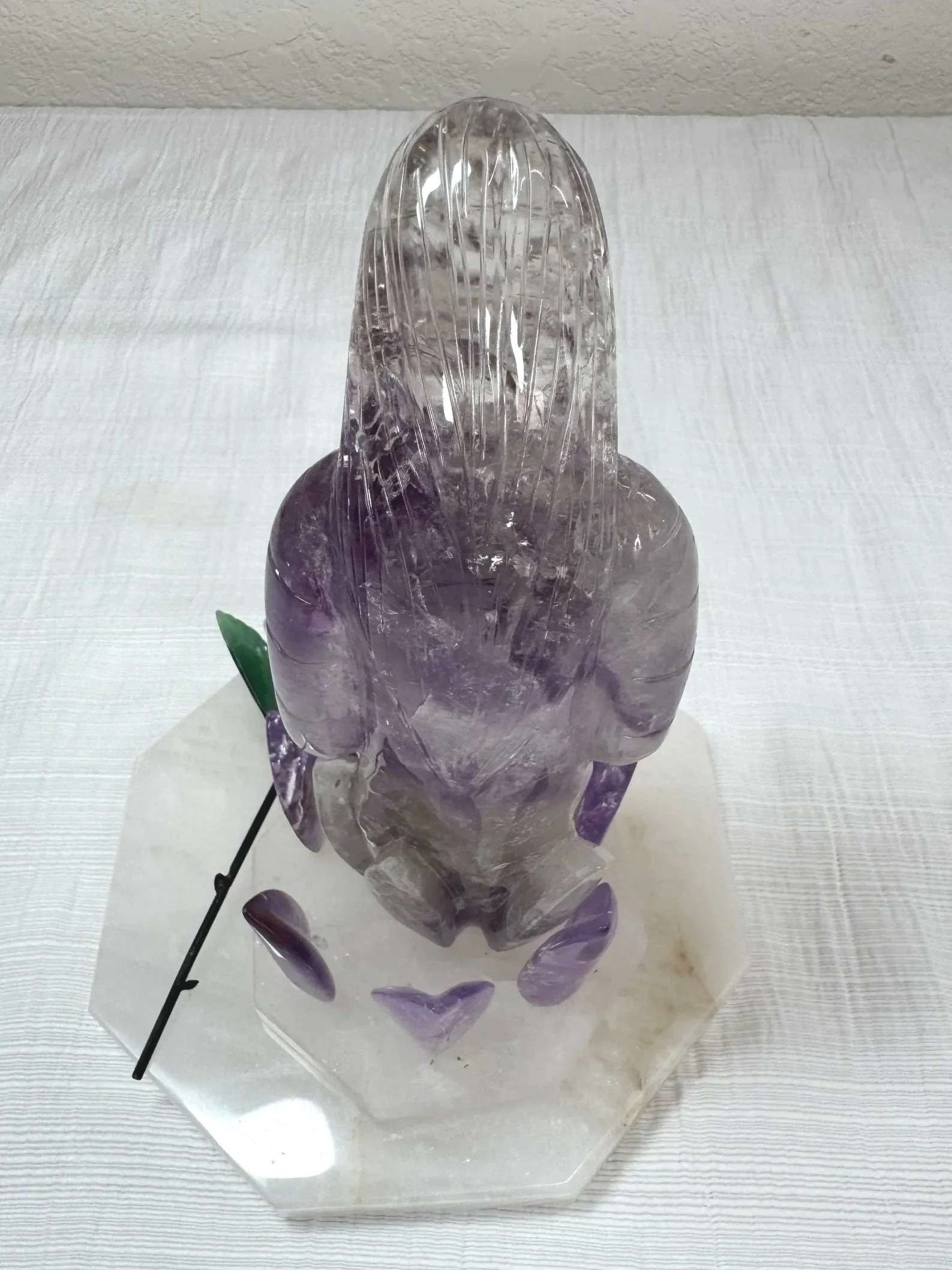 Leandro de Souza Phantom Amethyst Mary Sacred Purple Flame Sculpture