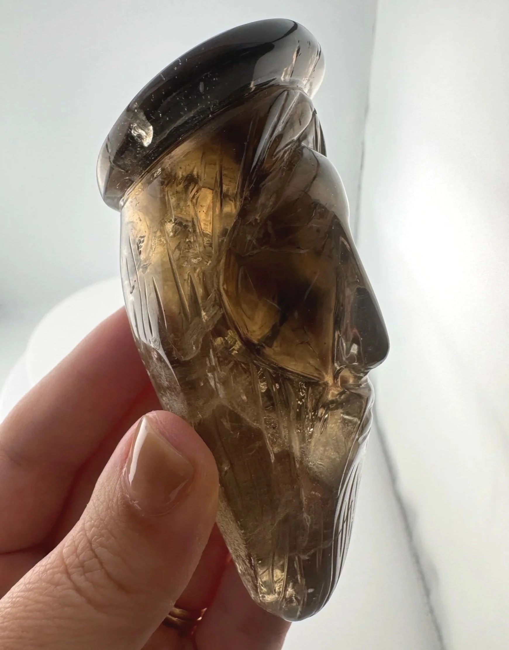 Leandro de Souza Smoky Citrine Jesus Carving