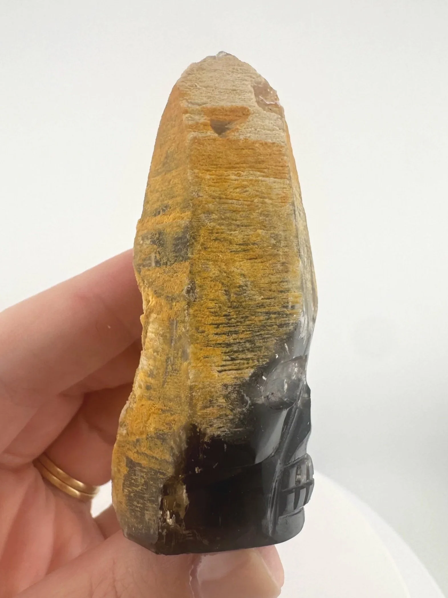 Igor de Souza Morion Tangerine Quartz Shaman Skull