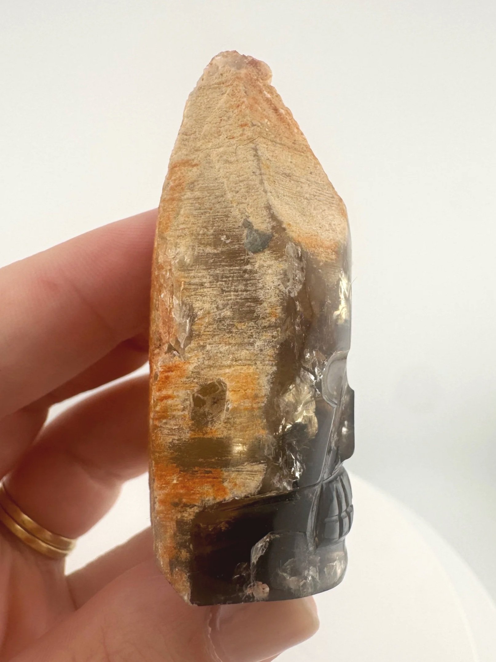 Igor de Souza Morion Tangerine Quartz Shaman Skull