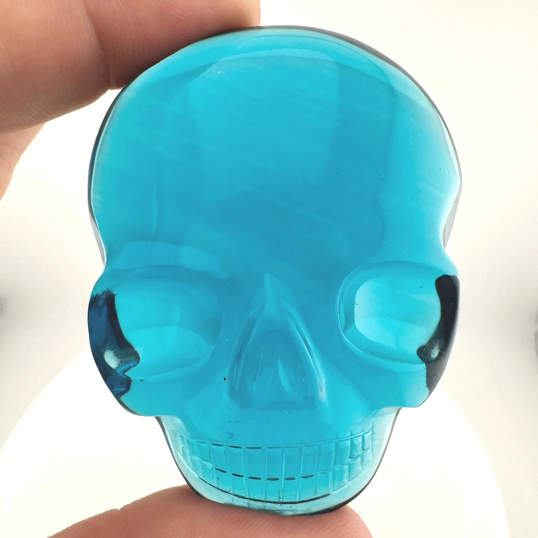 Leandro de Souza Blue Obsidian Magical Child Palm Skull