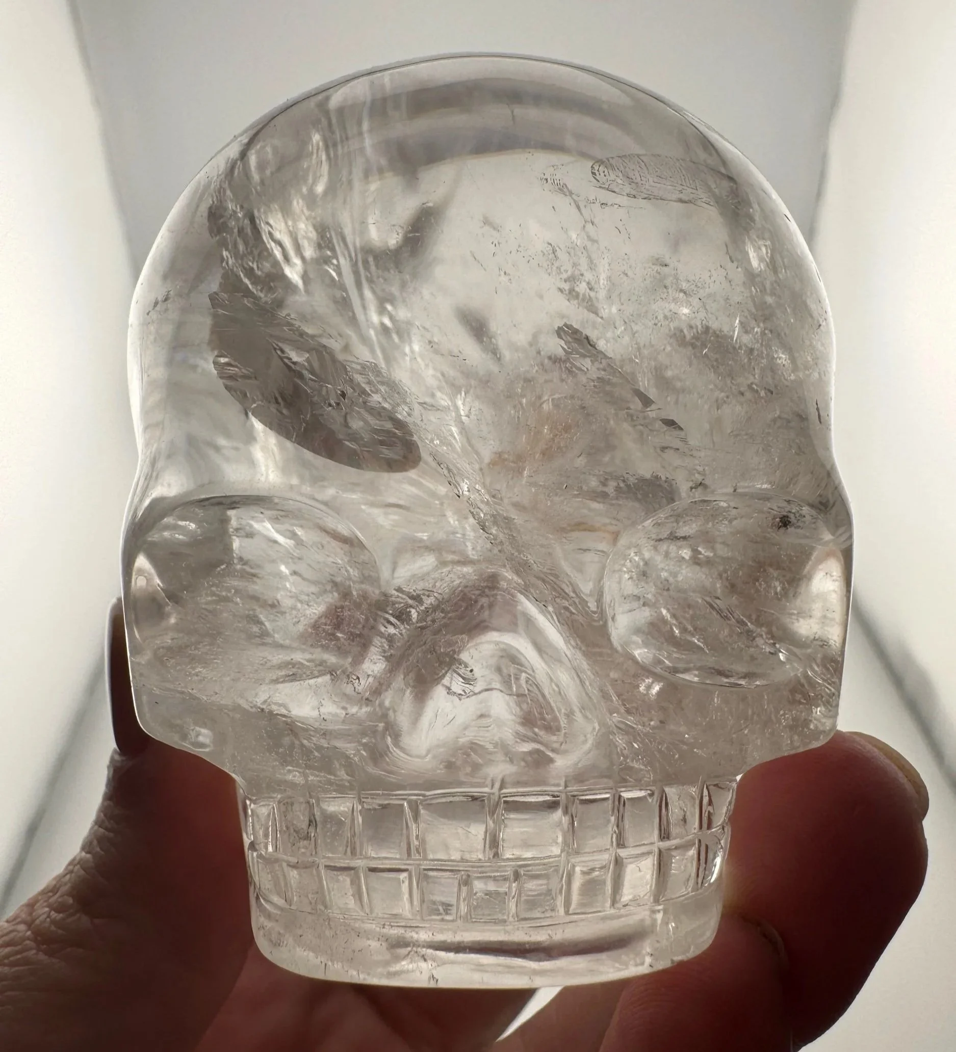 Sirius Quartz Magical Child Skull carved by Leandro de Souza