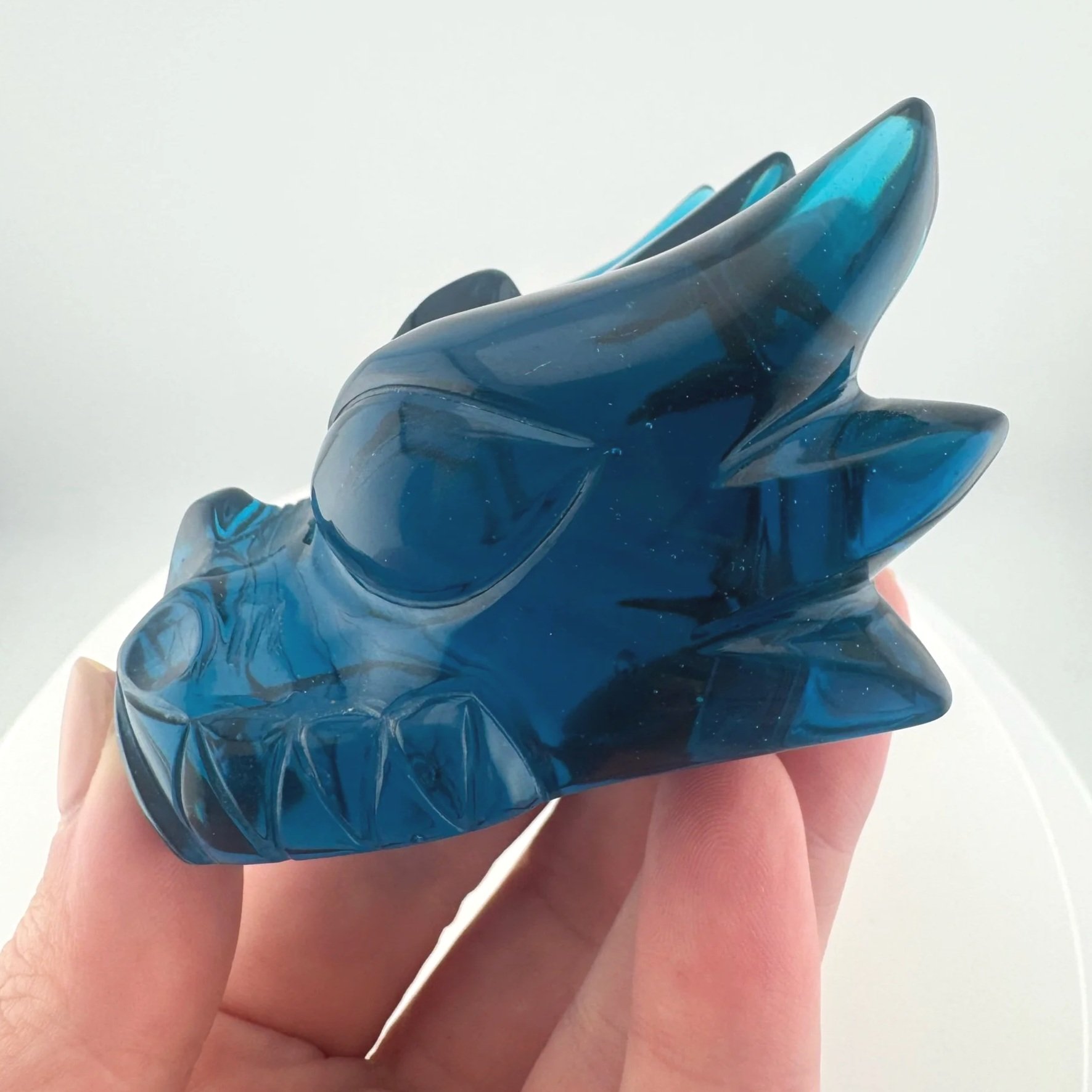 Leandro de Souza Blue Obsidian Dragon Skull