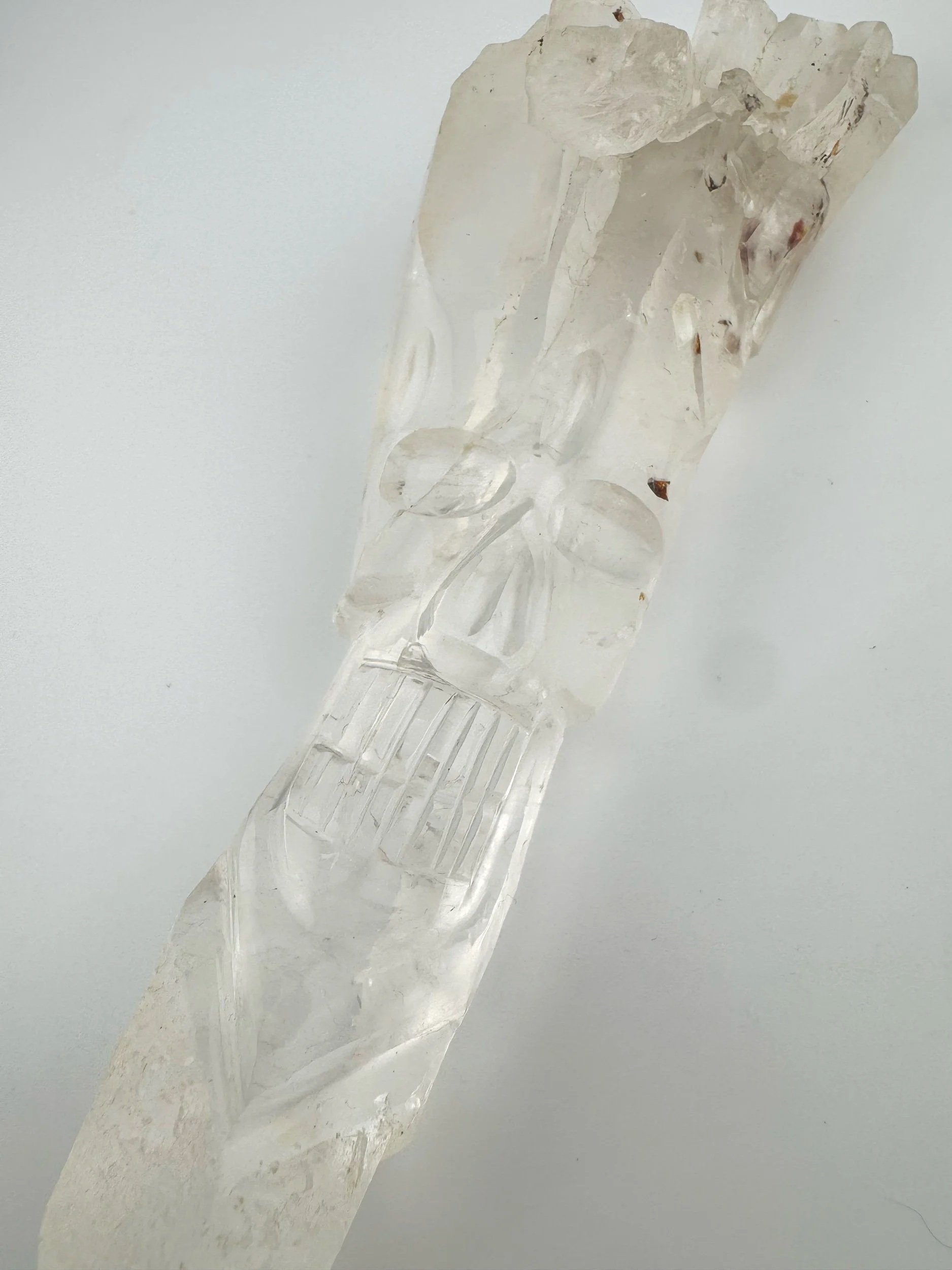 Leandro de Souza Cathedral Quartz Shaman Skull Wand