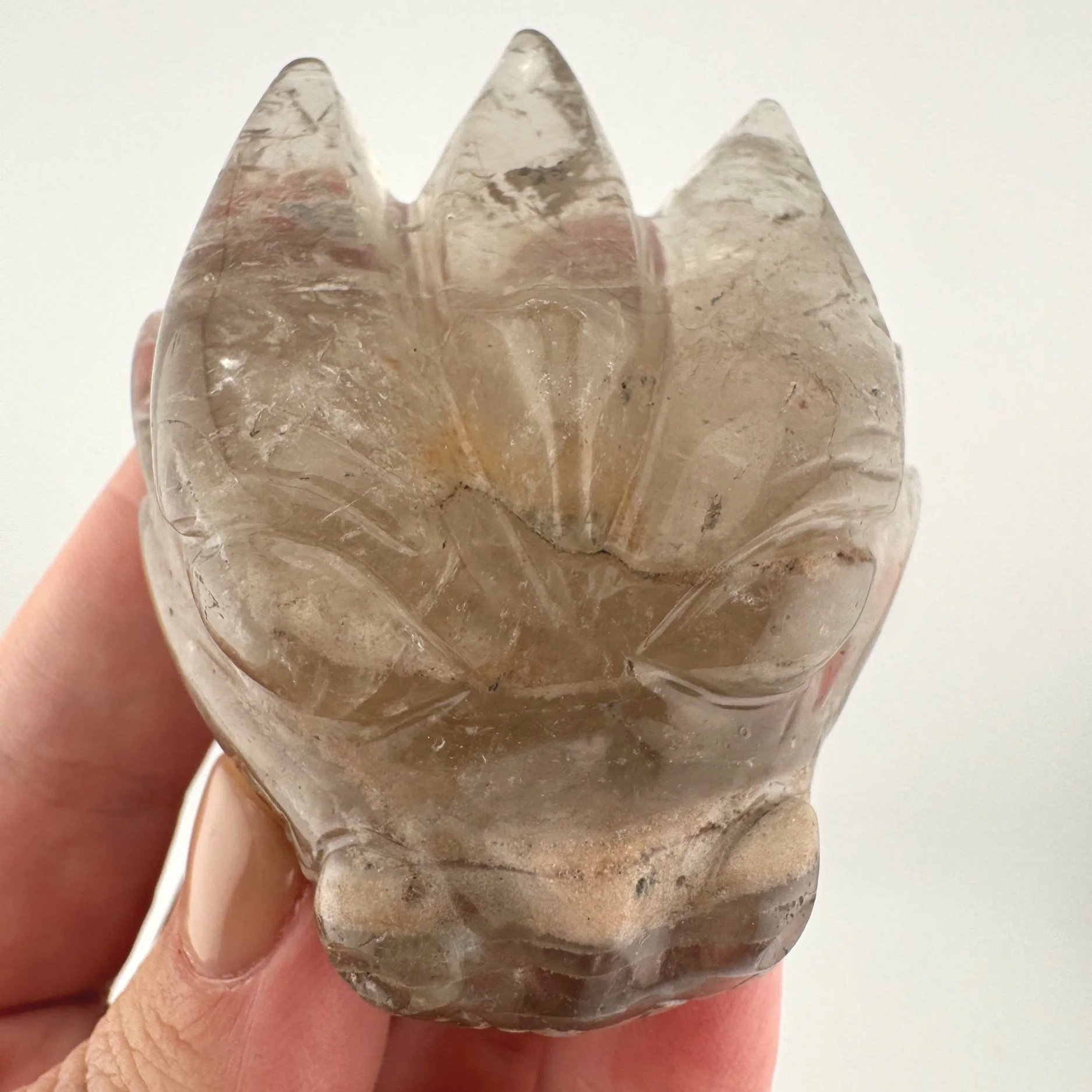 Leandro de Souza Chlorite Phantom Garden Quartz Dragon Skull