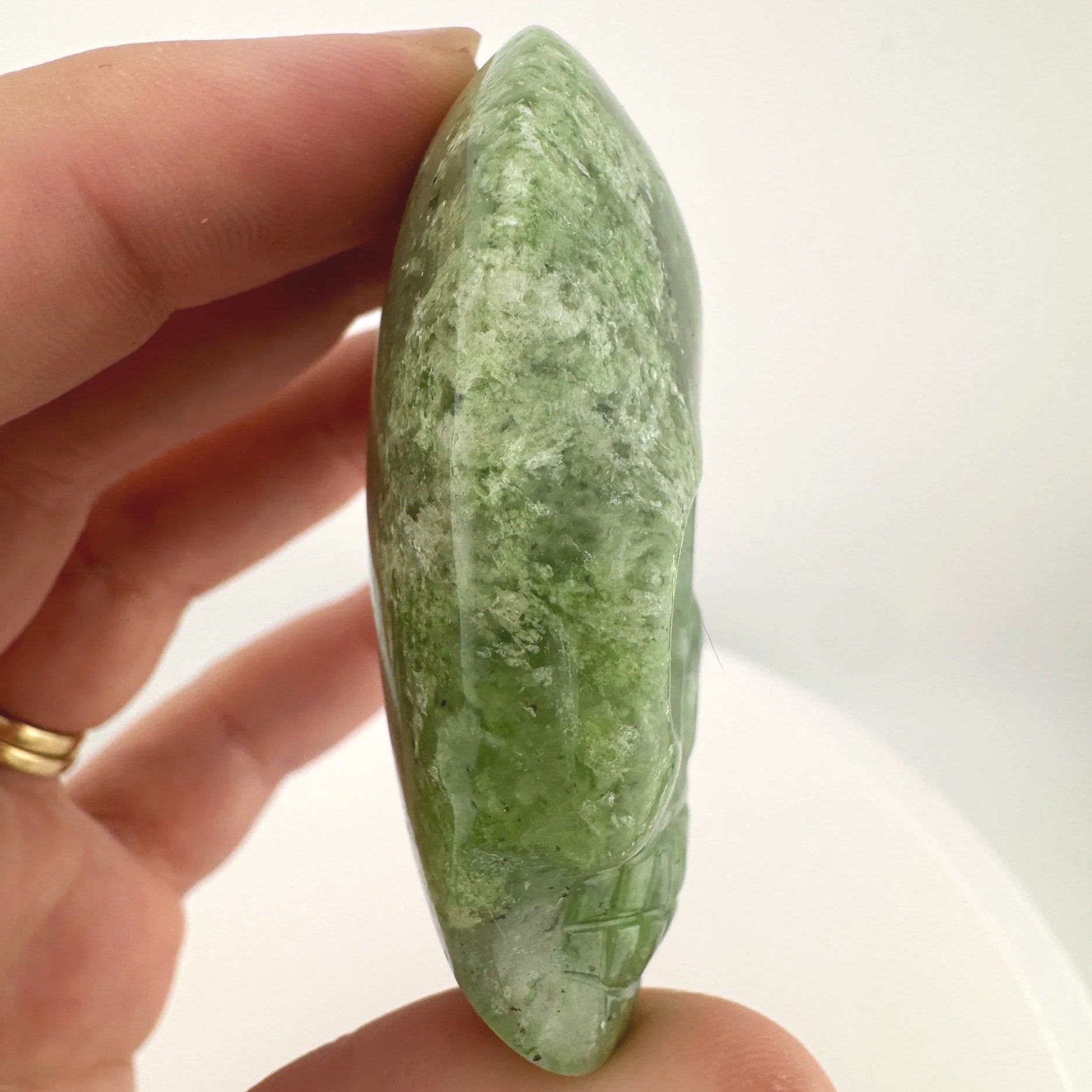Leandro de Souza Chlorite Chalcedony Magical Child Palm Skull
