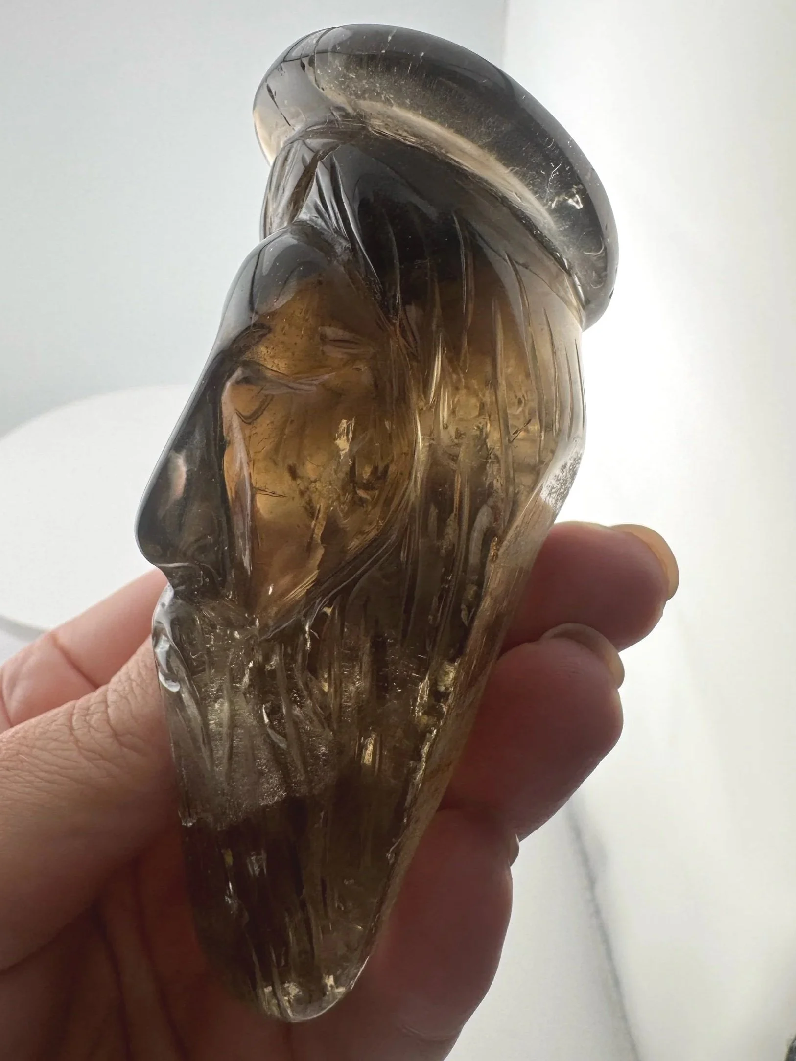 Leandro de Souza Smoky Citrine Jesus Carving