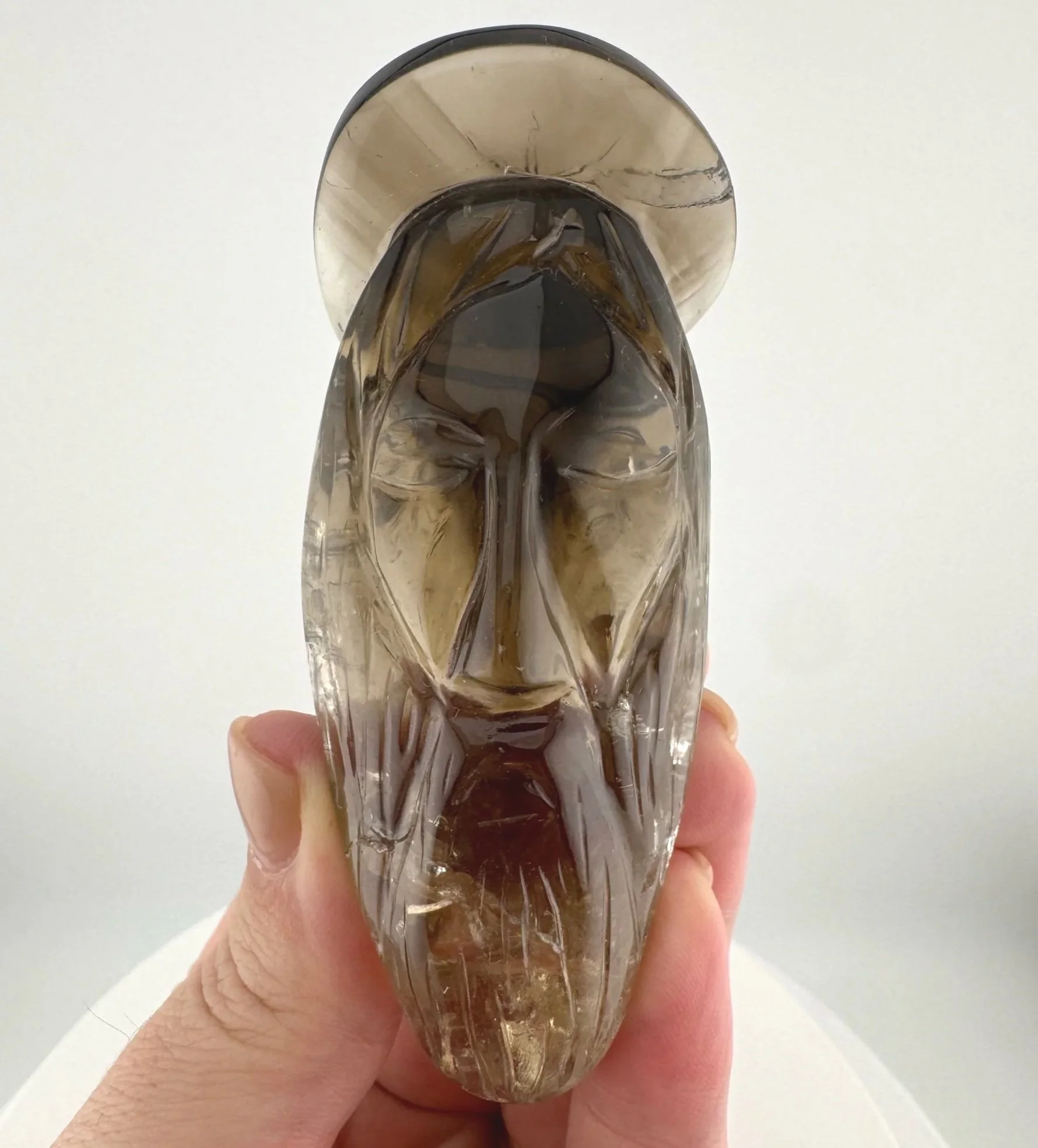 Leandro de Souza Smoky Citrine Jesus Carving