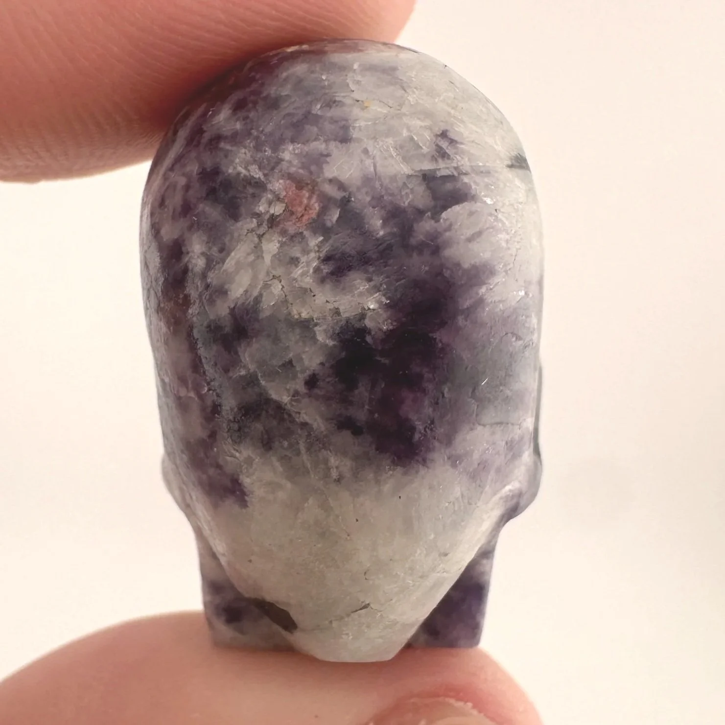 Leandro de Souza Lepidolite in Feldspar Shaman Skull