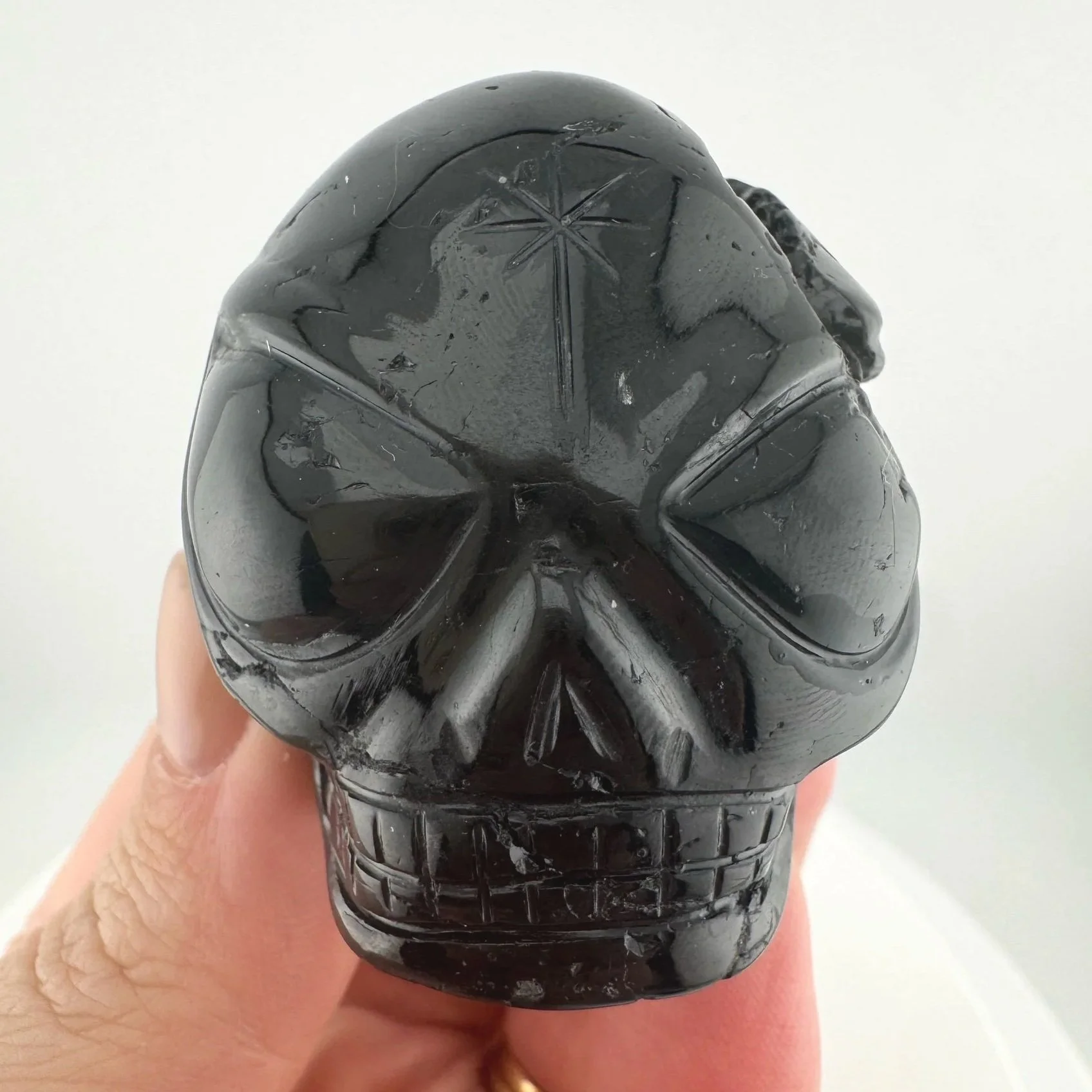 Leandro de Souza Black Tourmaline Star Being Skull