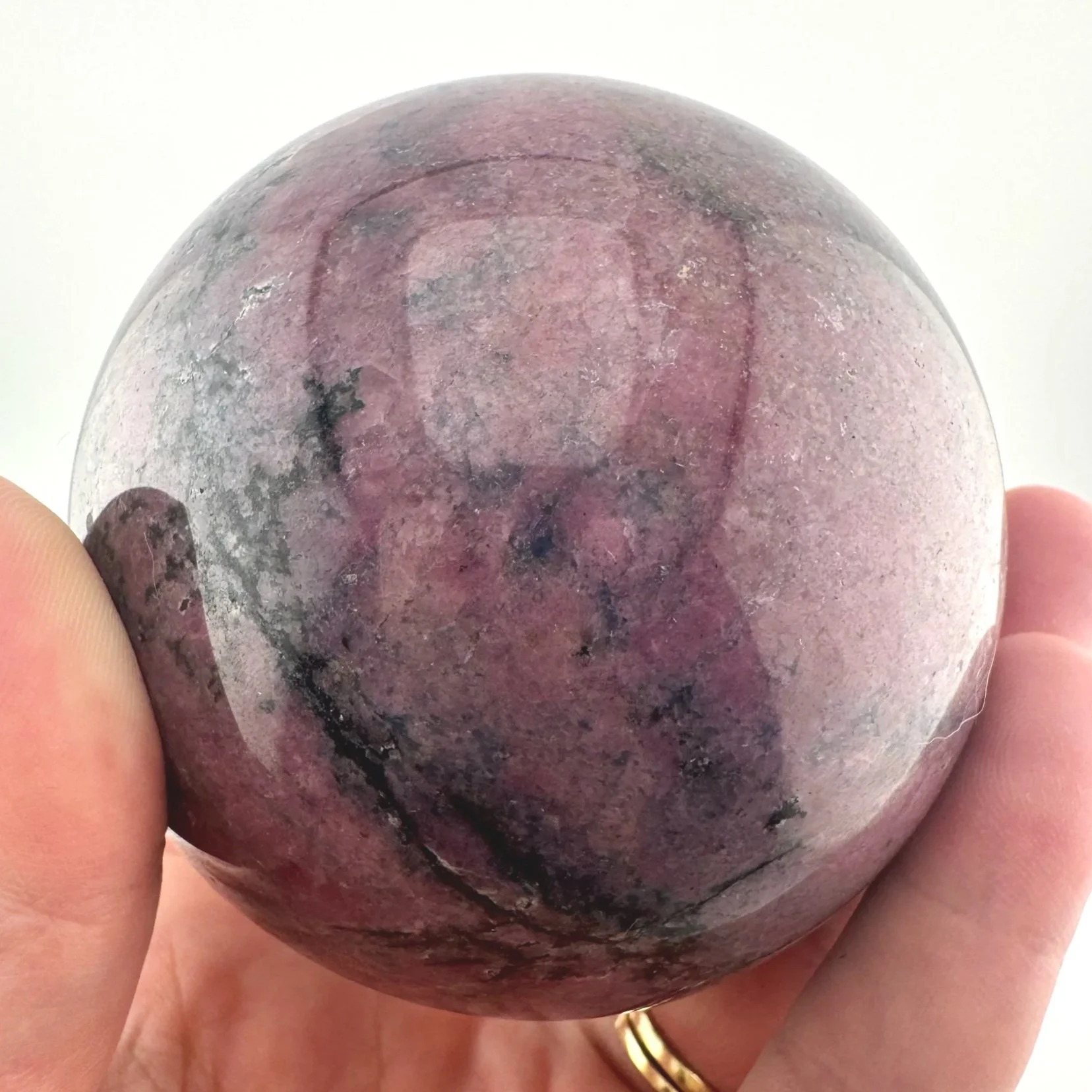 Rhodonite Sphere - 88mm