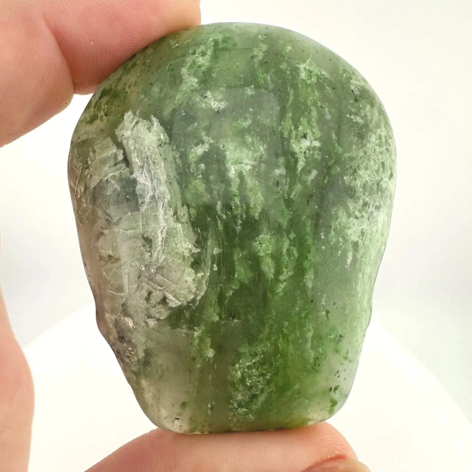 Leandro de Souza Chlorite Chalcedony Magical Child Palm Skull
