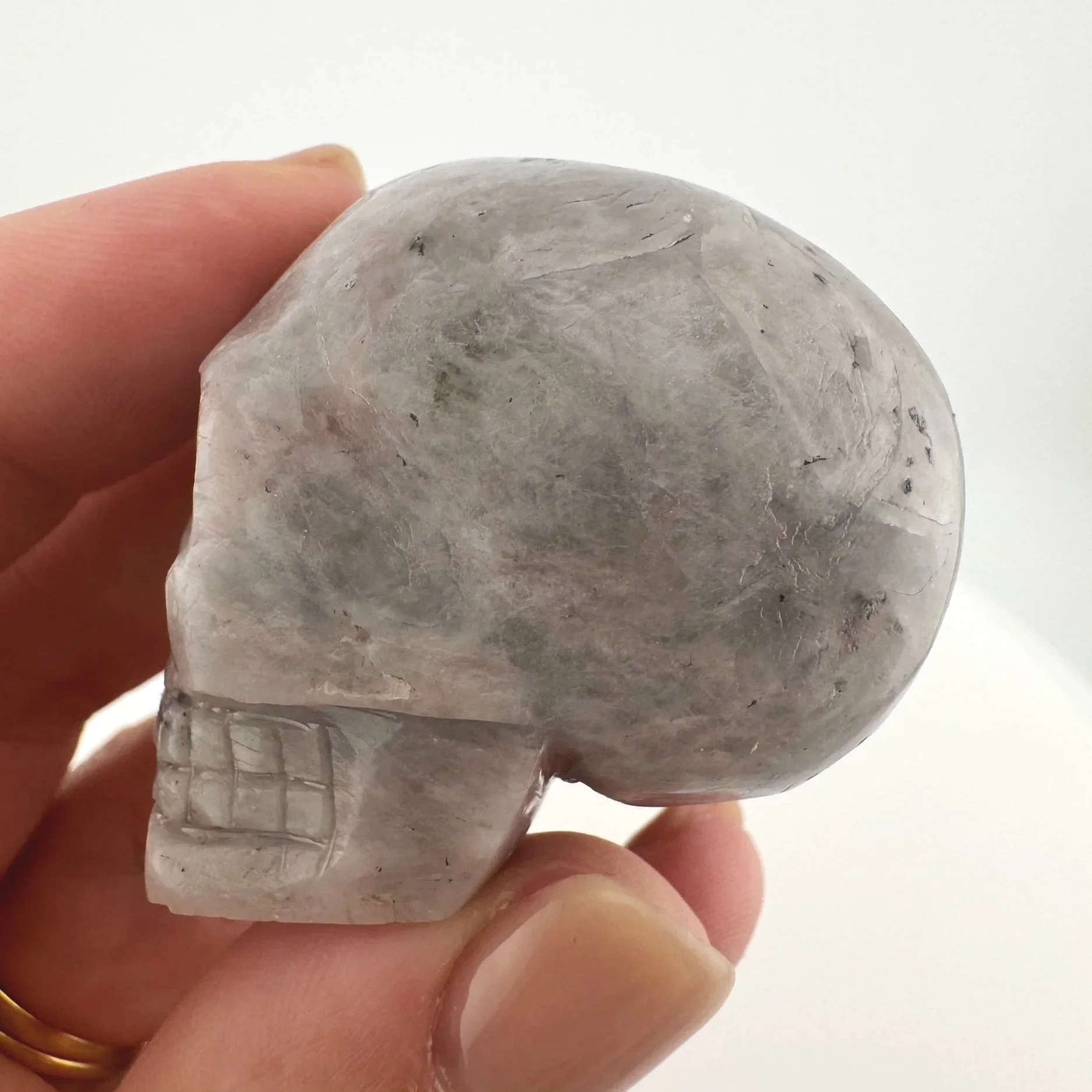 Leandro de Souza Feldspar and Lepidolite Skull