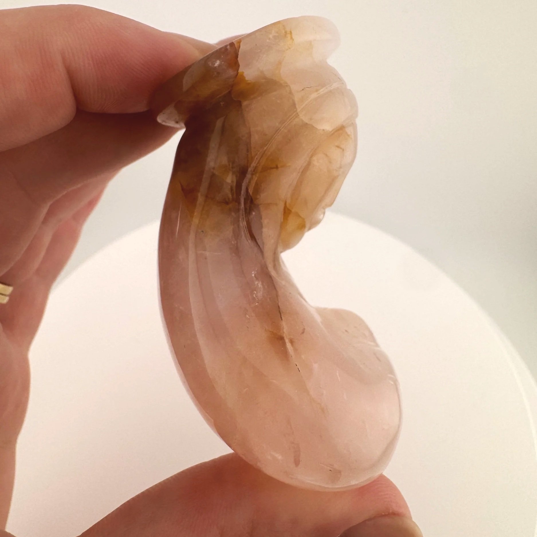 Leandro de Souza Golden Healer Rose Quartz Mother Mary Palm