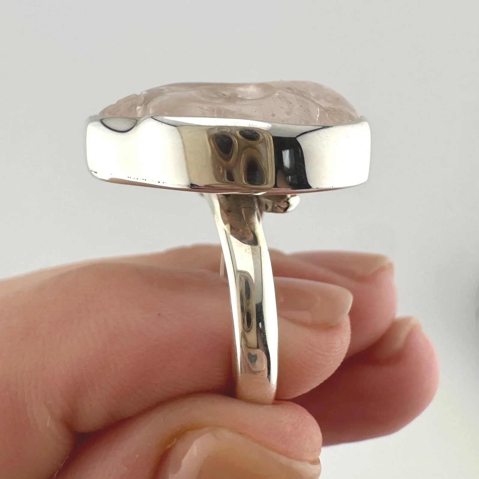 Leandro de Souza Pink Morganite Skull Ring
