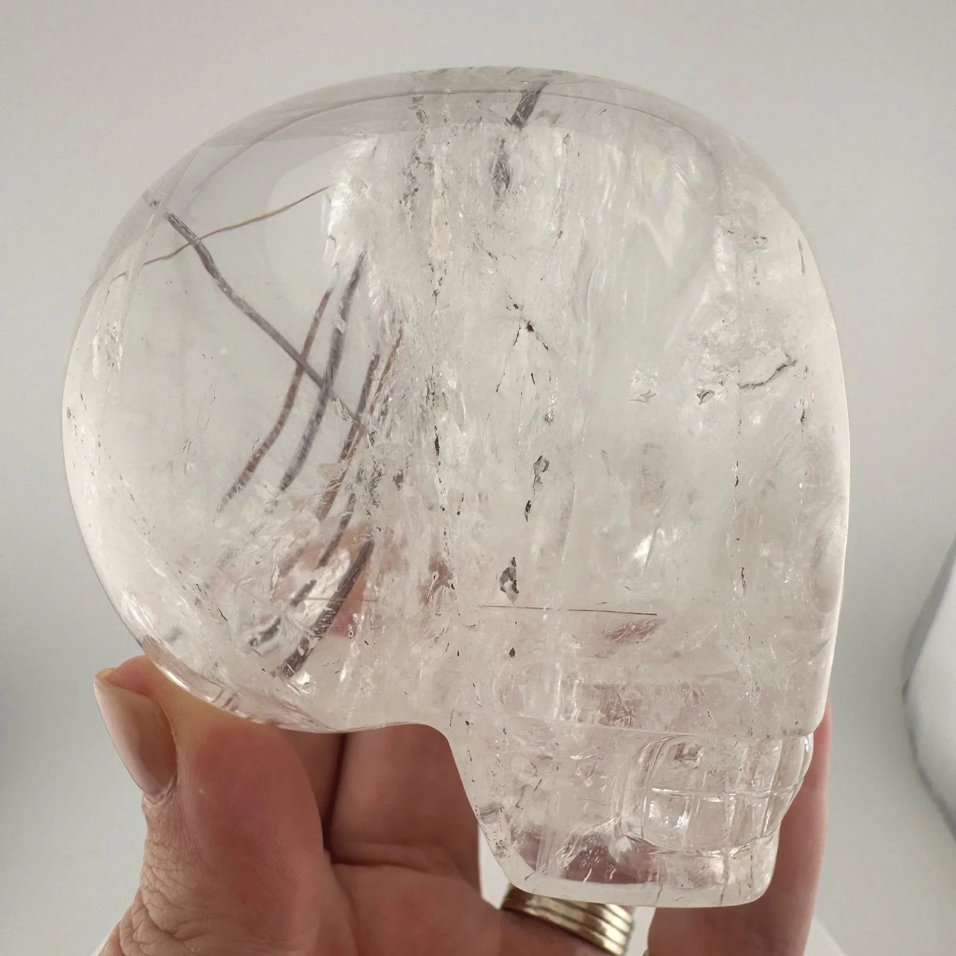 Leandro de Souza Red Rutile in Quartz Skull