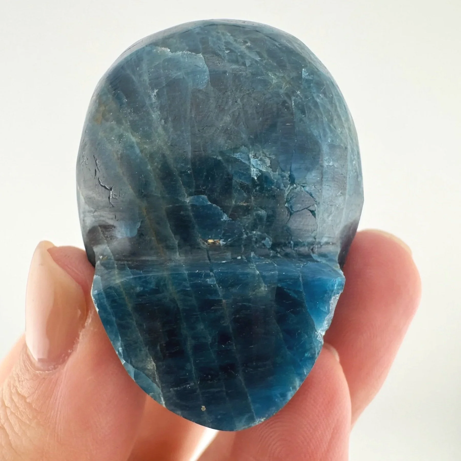 Igor de Souza Blue Apatite Shaman Skull