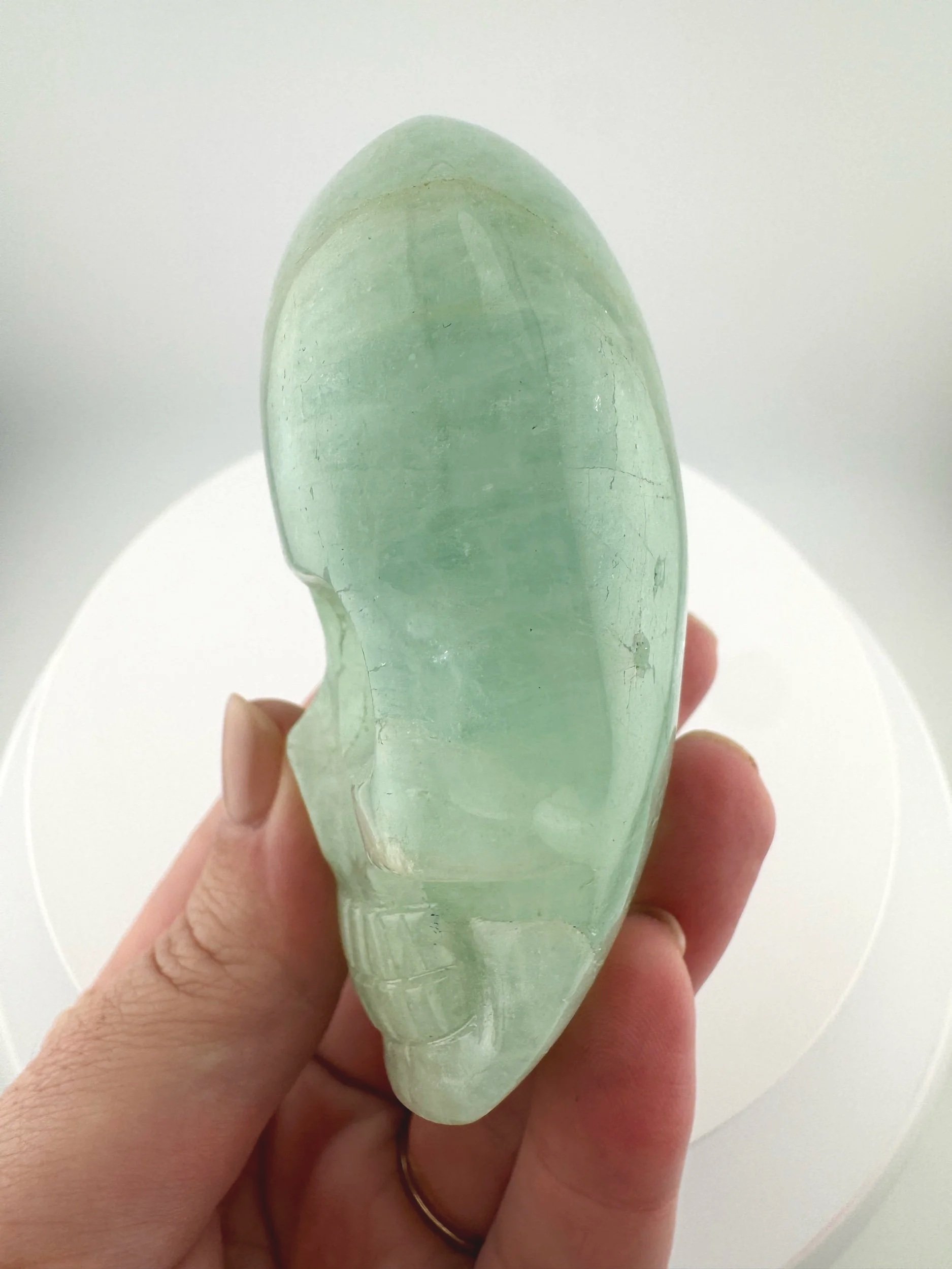 Leandro de Souza Aquamarine with Heliodor Shaman Palm Skull