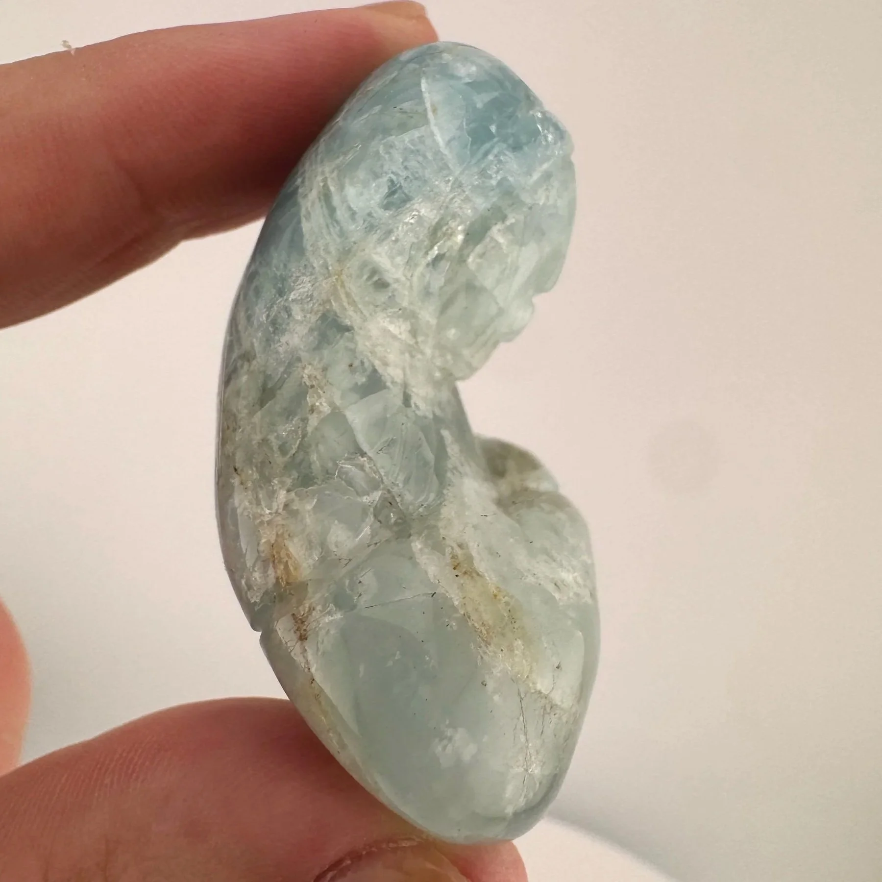 Leandro de Souza Aquamarine Mother Mary holding Baby Jesus Palm
