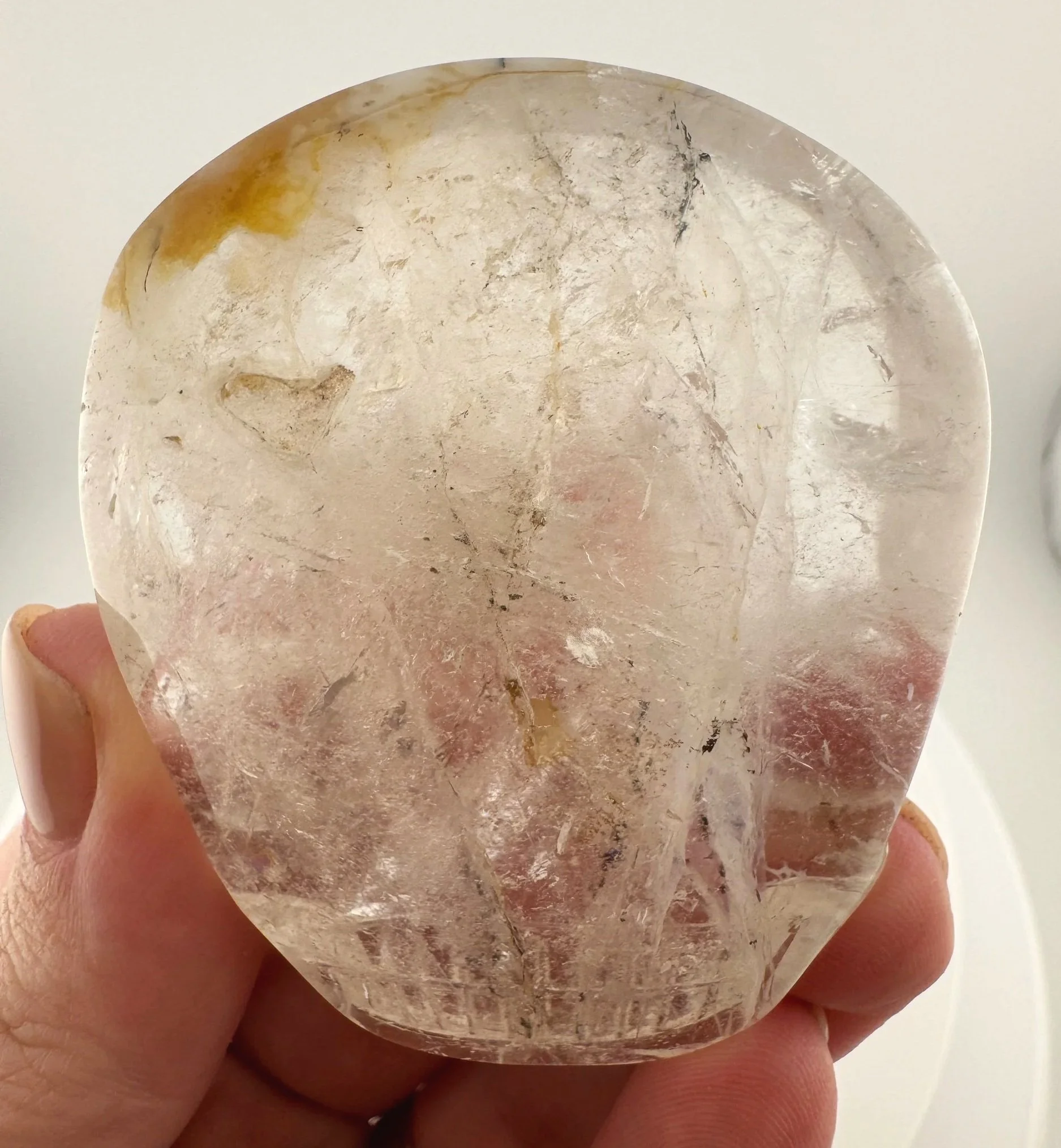 Leandro de Souza Chalcedony in Quartz Magical Child Palm Skull