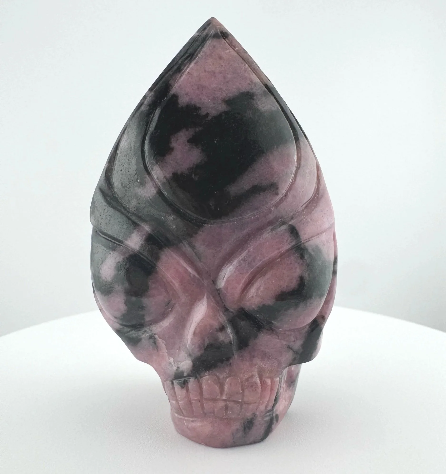 Leandro de Souza Rhodonite Flame Skull