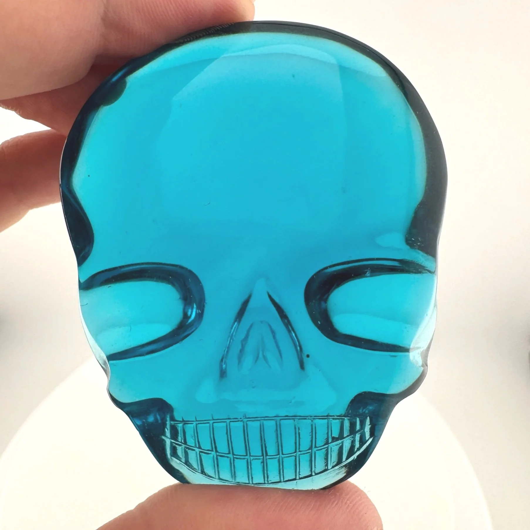 Leandro de Souza Blue Obsidian Magical Child Palm Skull