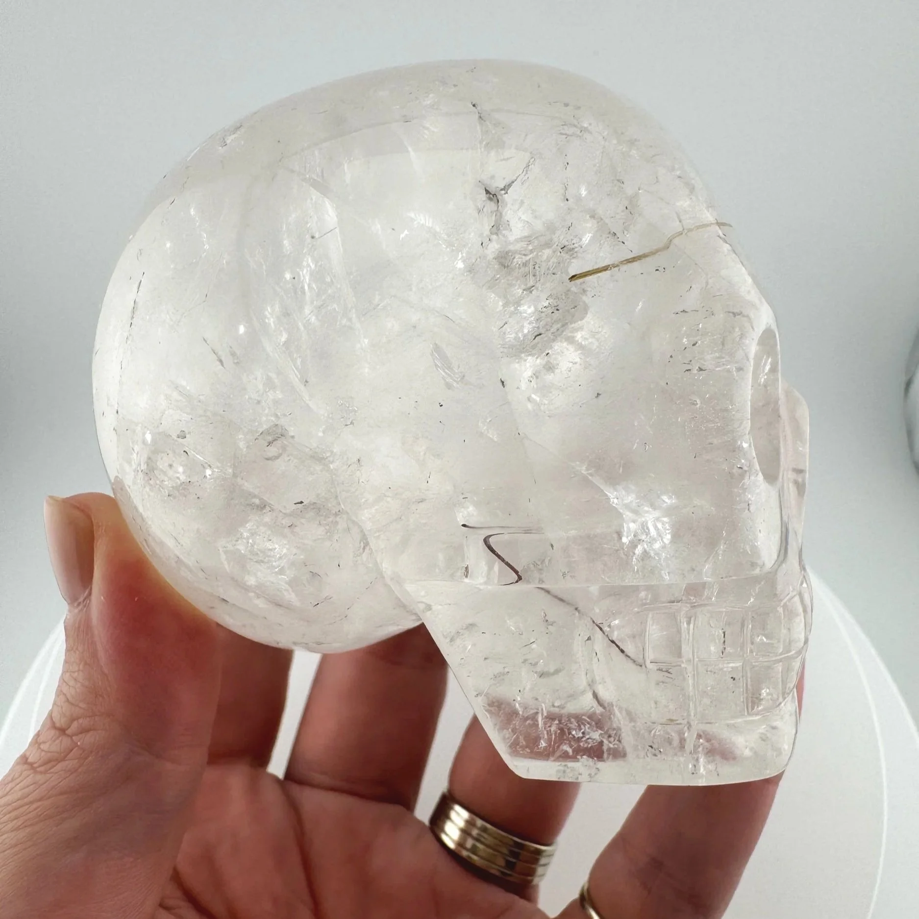 Leandro de Souza Red Rutile in Quartz Skull