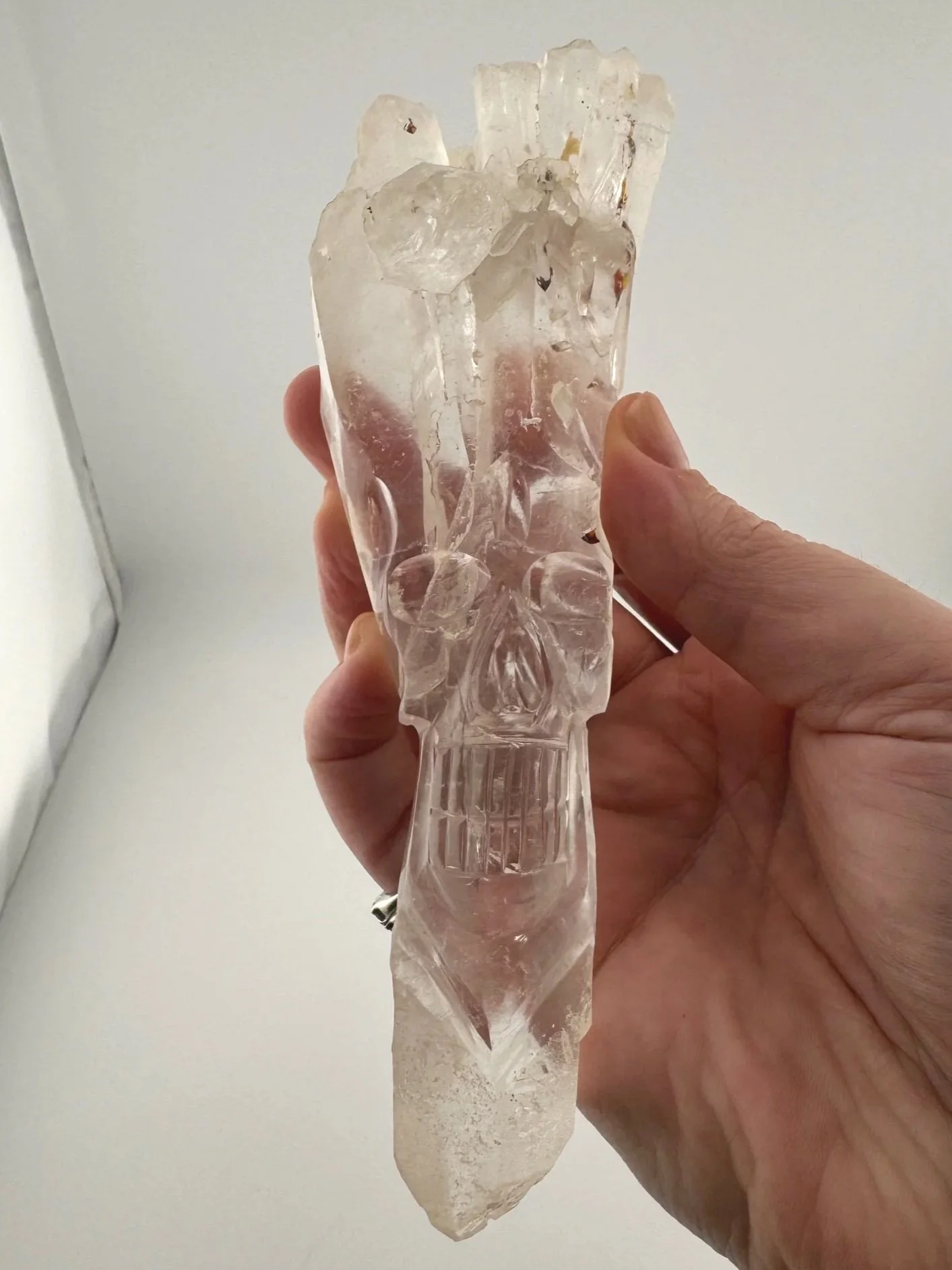 Leandro de Souza Cathedral Quartz Shaman Skull Wand