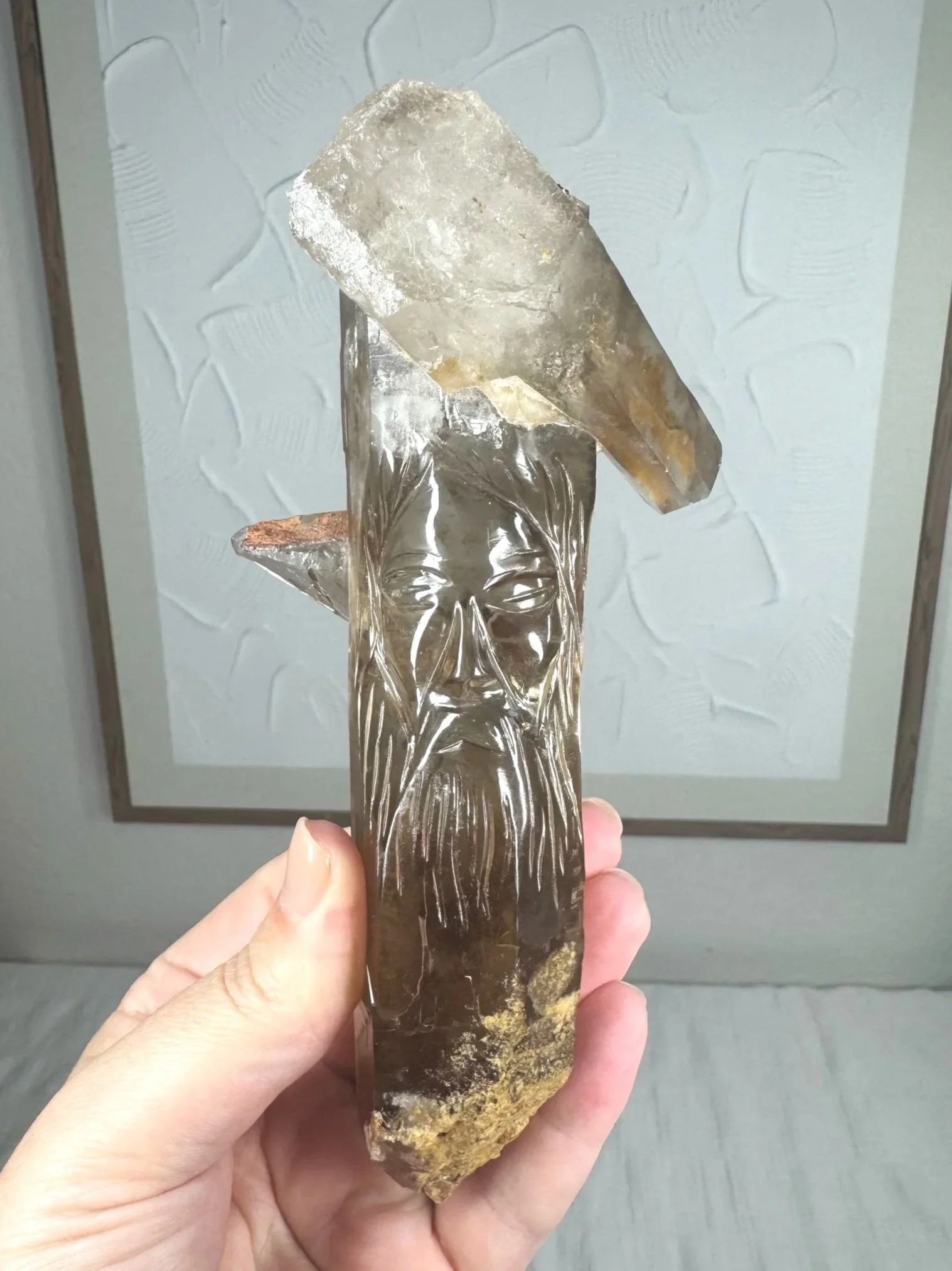 Leandro de Souza Cathedral Quartz Jesus Wand