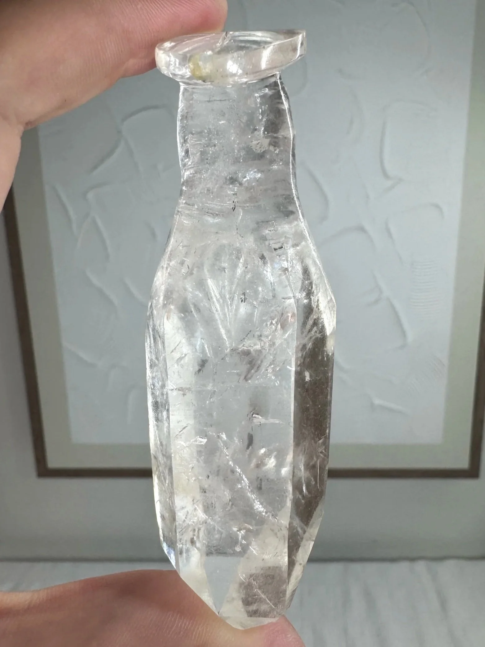 Leandro de Souza Cathedral Quartz Mother Mary Wand