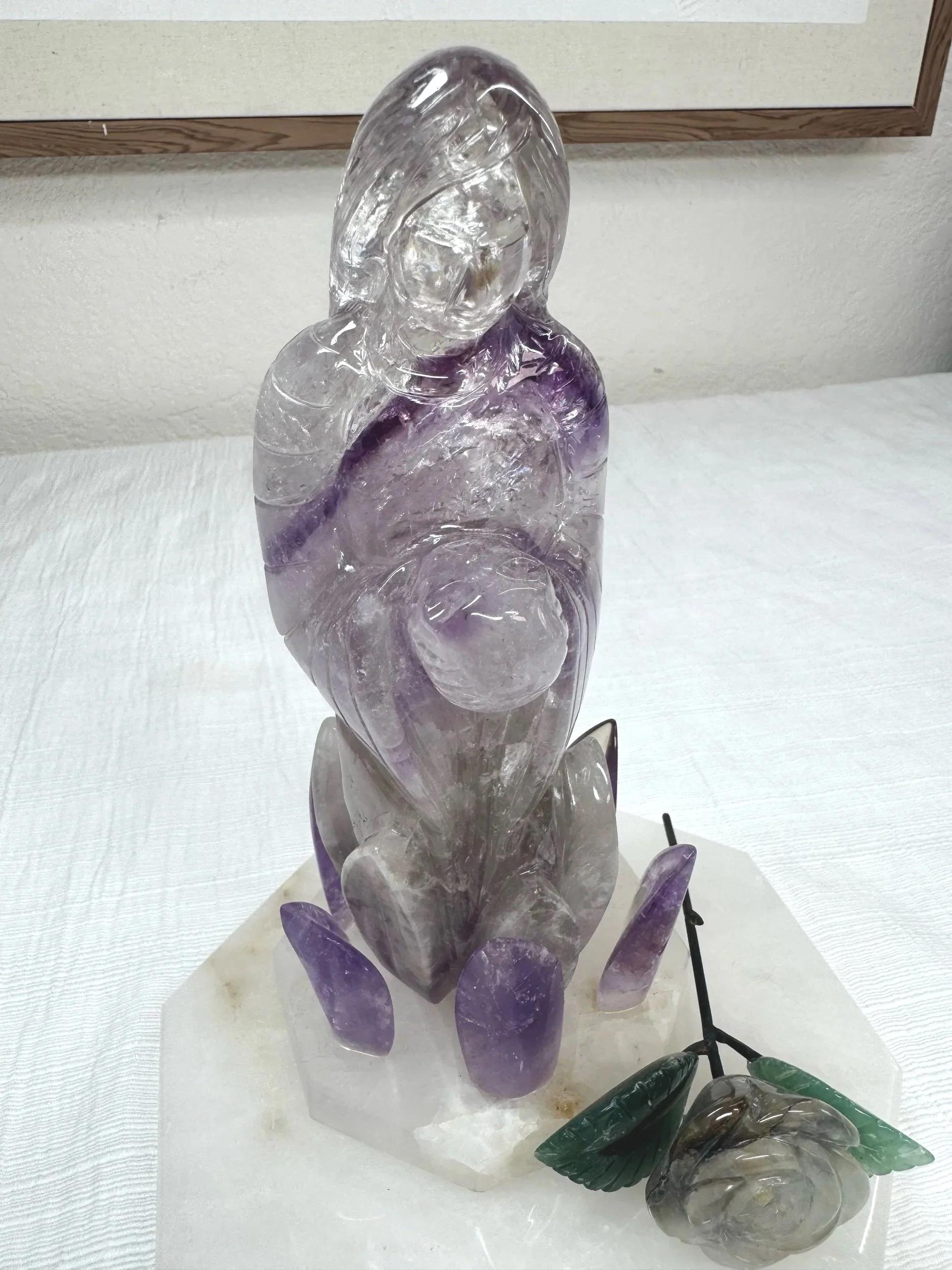 Leandro de Souza Phantom Amethyst Mary Sacred Purple Flame Sculpture