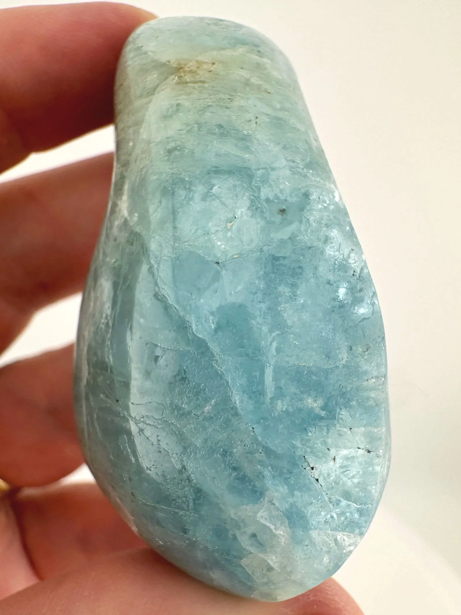 Leandro de Souza Aquamarine Mother Mary holding Baby Jesus Palm