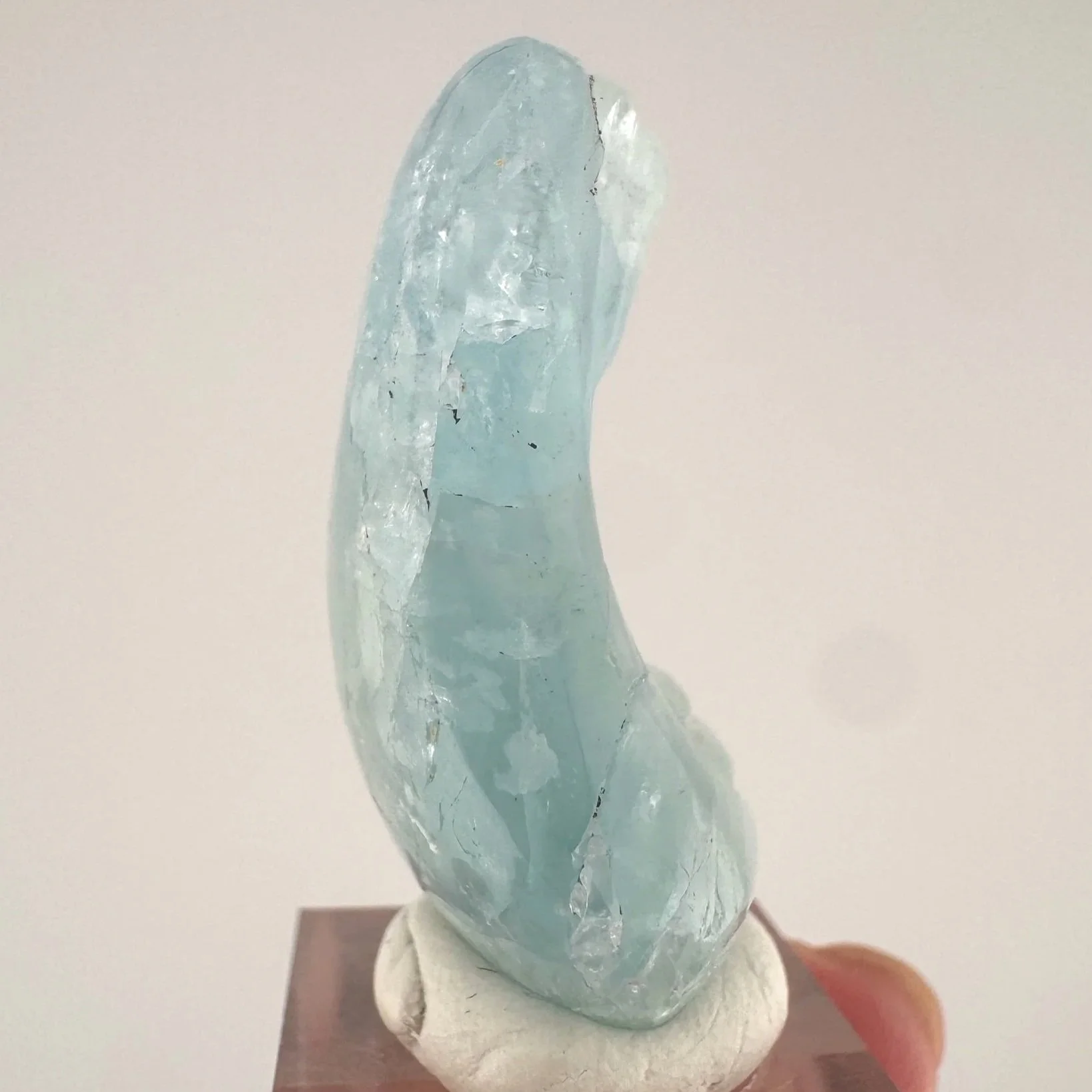 Leandro de Souza Aquamarine Mother Mary holding Baby Jesus Palm