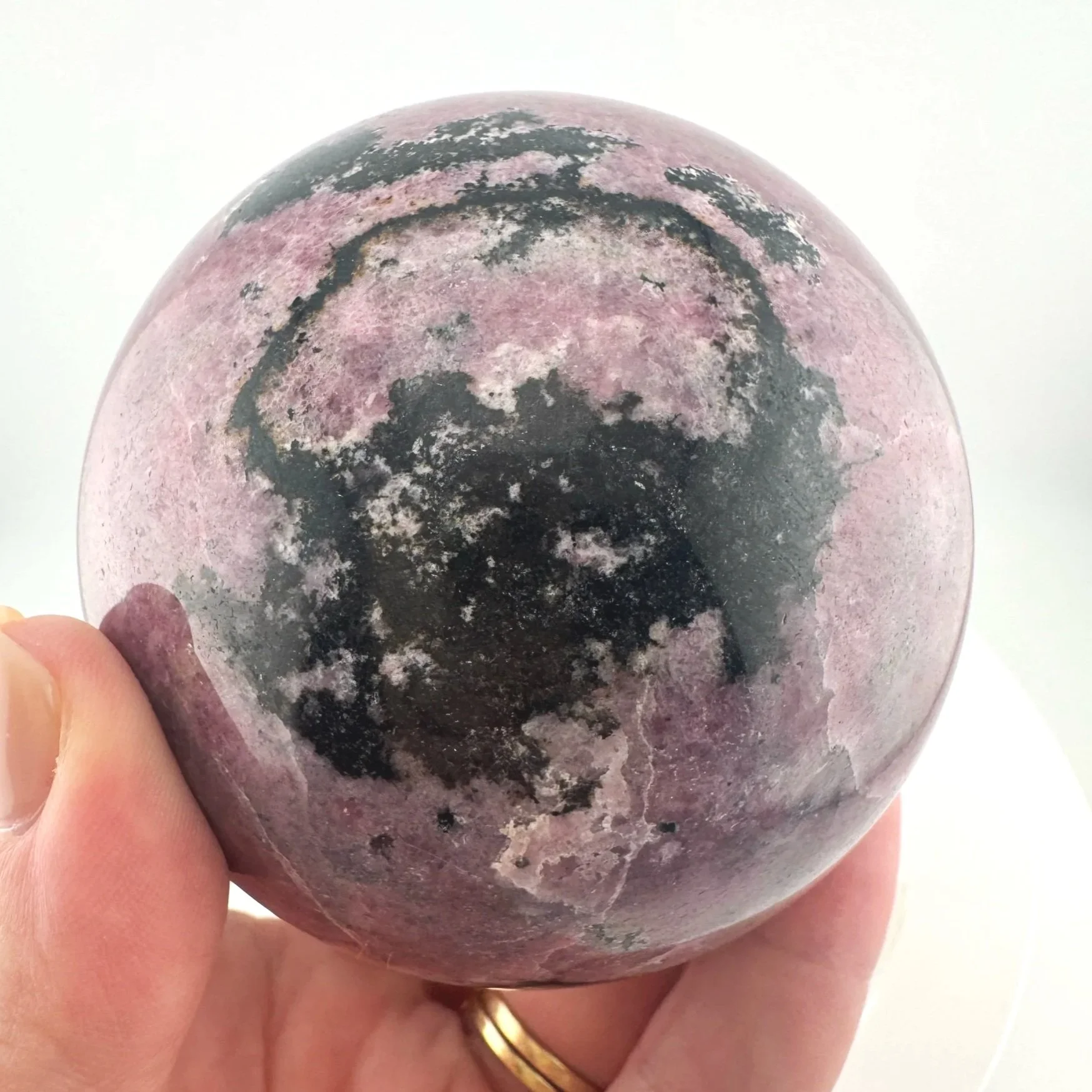 Rhodonite Sphere - 81mm