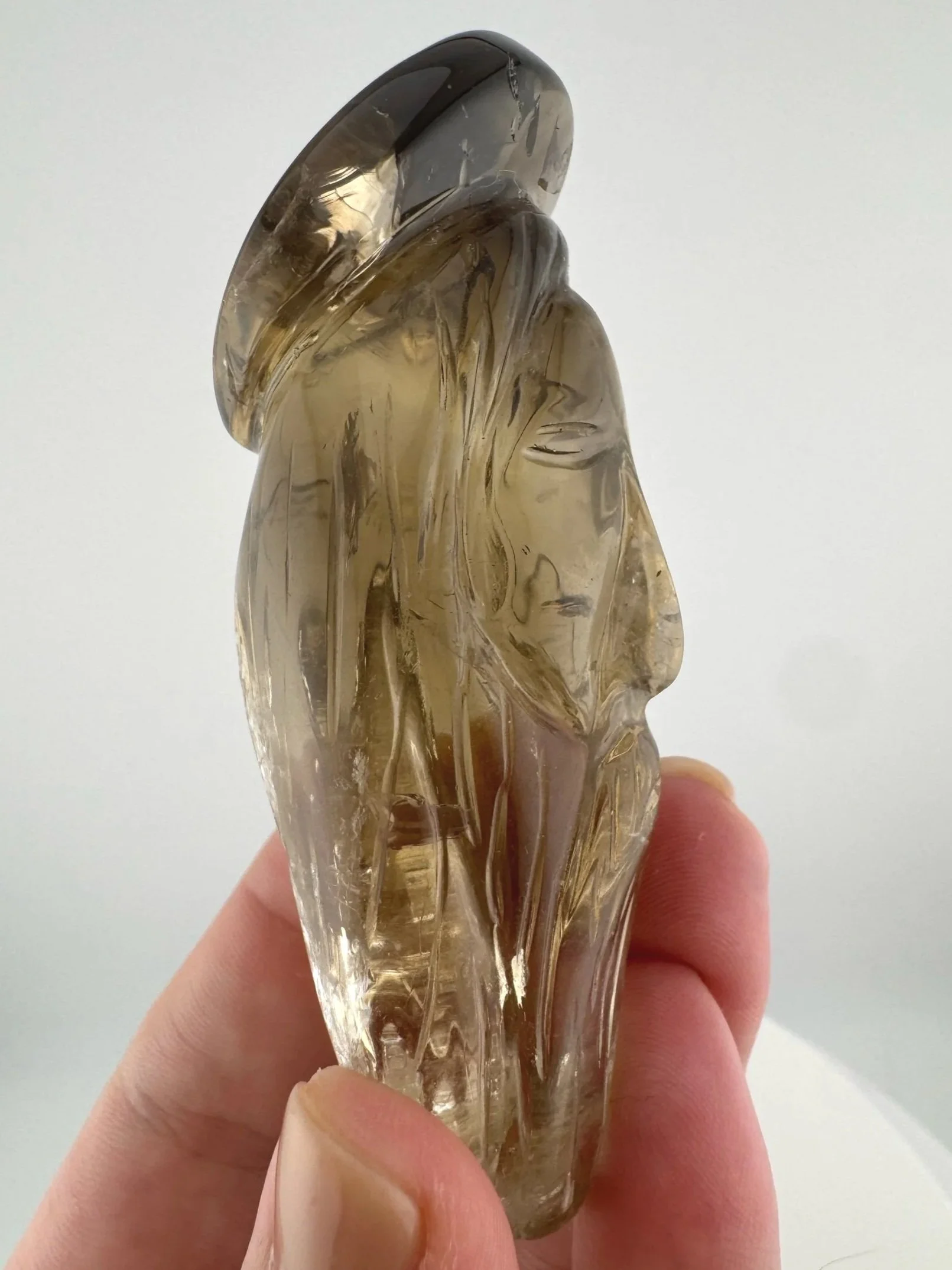 Leandro de Souza Smoky Citrine Jesus Carving